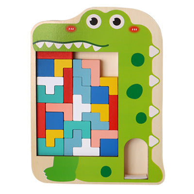 Wooden Tetris Puzzle Educational Toy for Kids-18