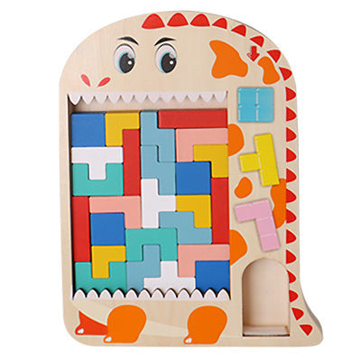 Wooden Tetris Puzzle Educational Toy for Kids-20