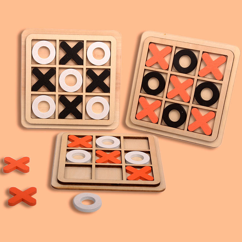 Wooden Tic tac toe Board Game-0