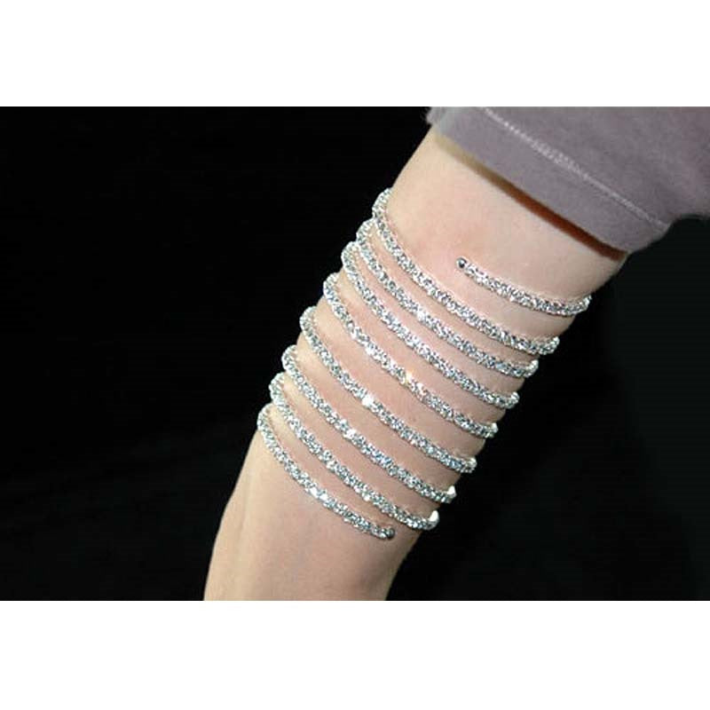 10 Row Crystal Rhinestone Bridal Wedding Bracelet / Armlet XA017-3