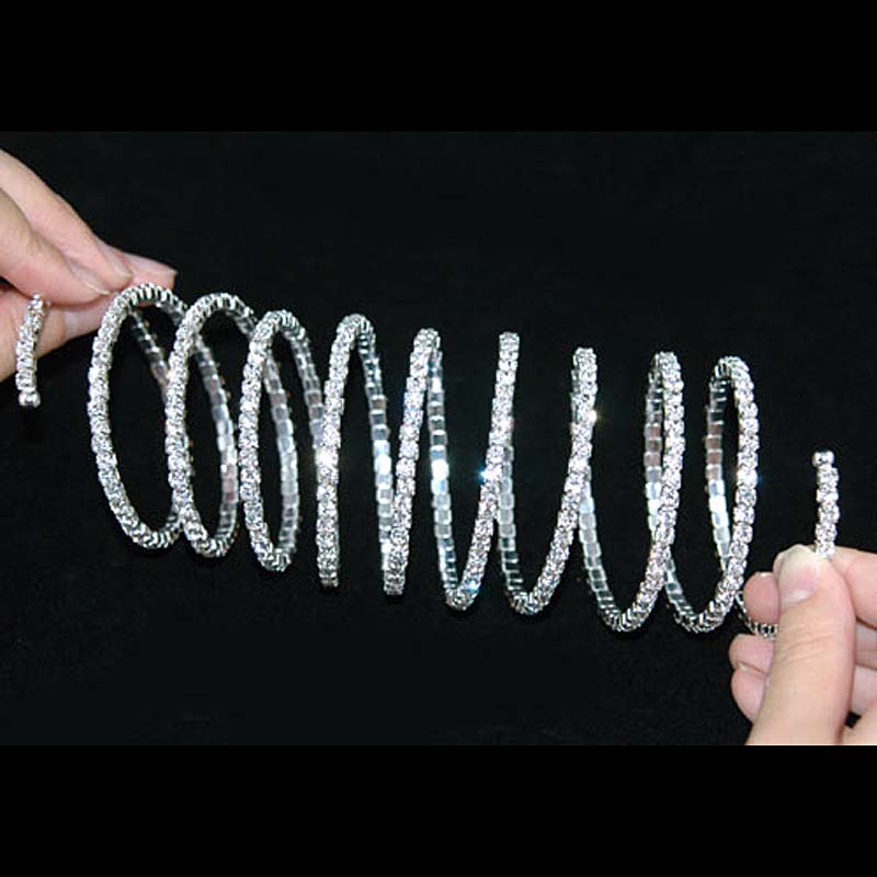 10 Row Crystal Rhinestone Bridal Wedding Bracelet / Armlet XA017-2