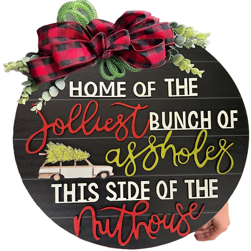 Festive 3D Christmas Door Sign-0