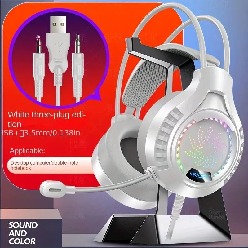 Ultimate Gaming and Office Keyboard and Mouse Set with Mechanical Touch and Headset - Wired-4