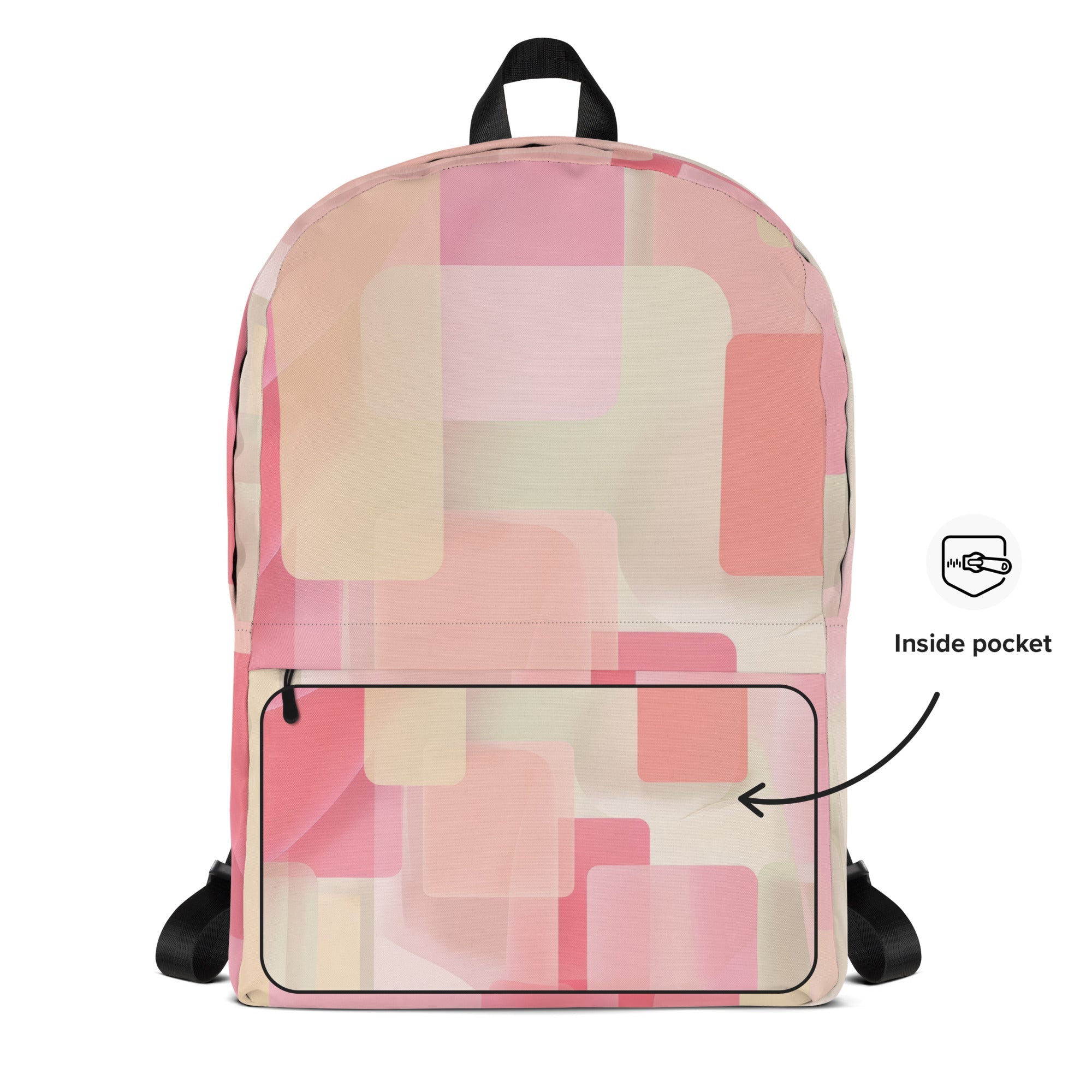 Soft Pink Aesthetic Backpack-1