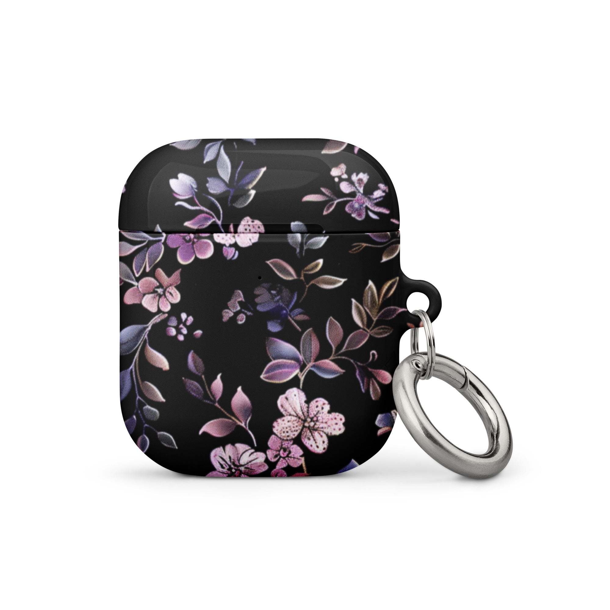 Black Floral Case for AirPods-4