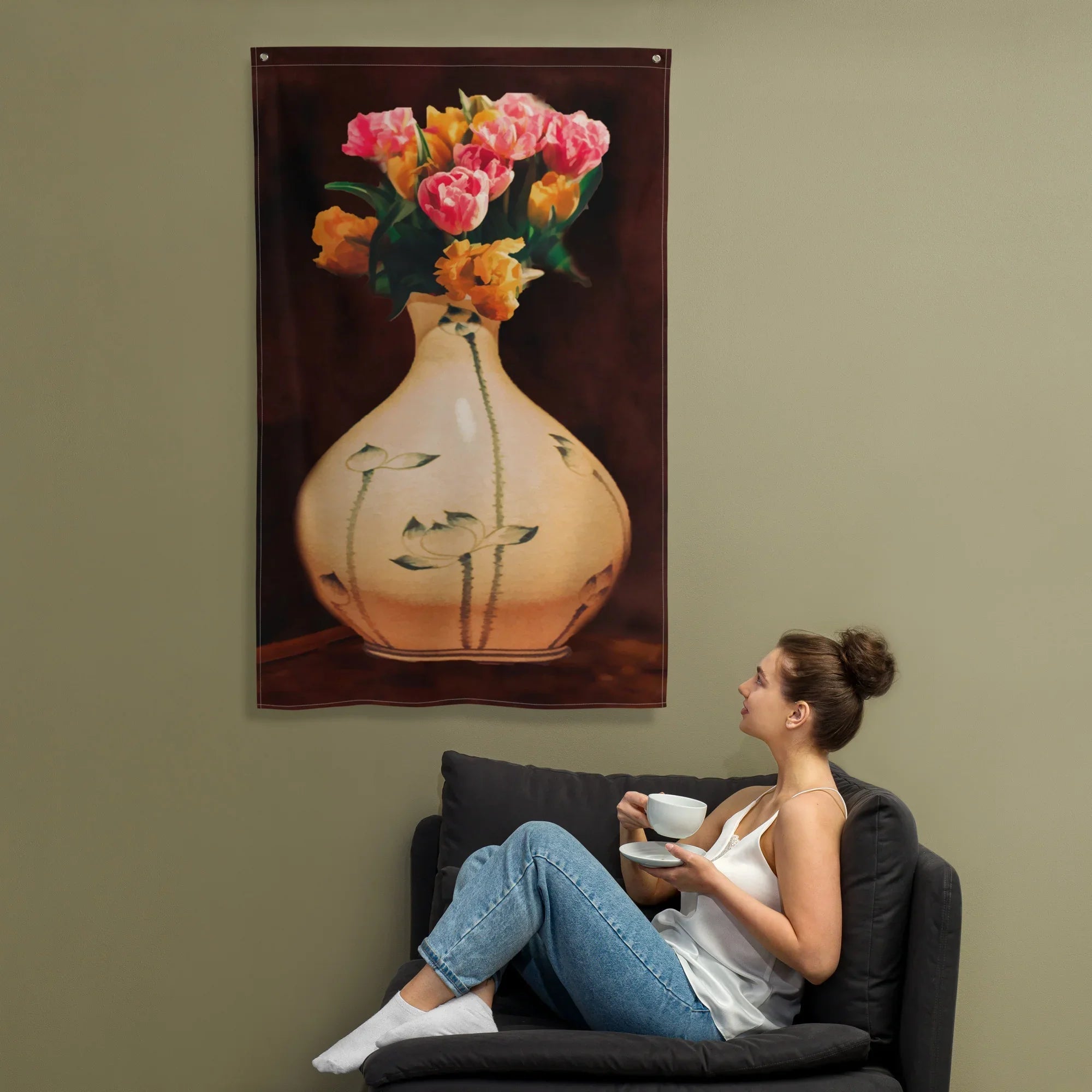 Sunflower Wall Flag Tapestry wall hanging-1