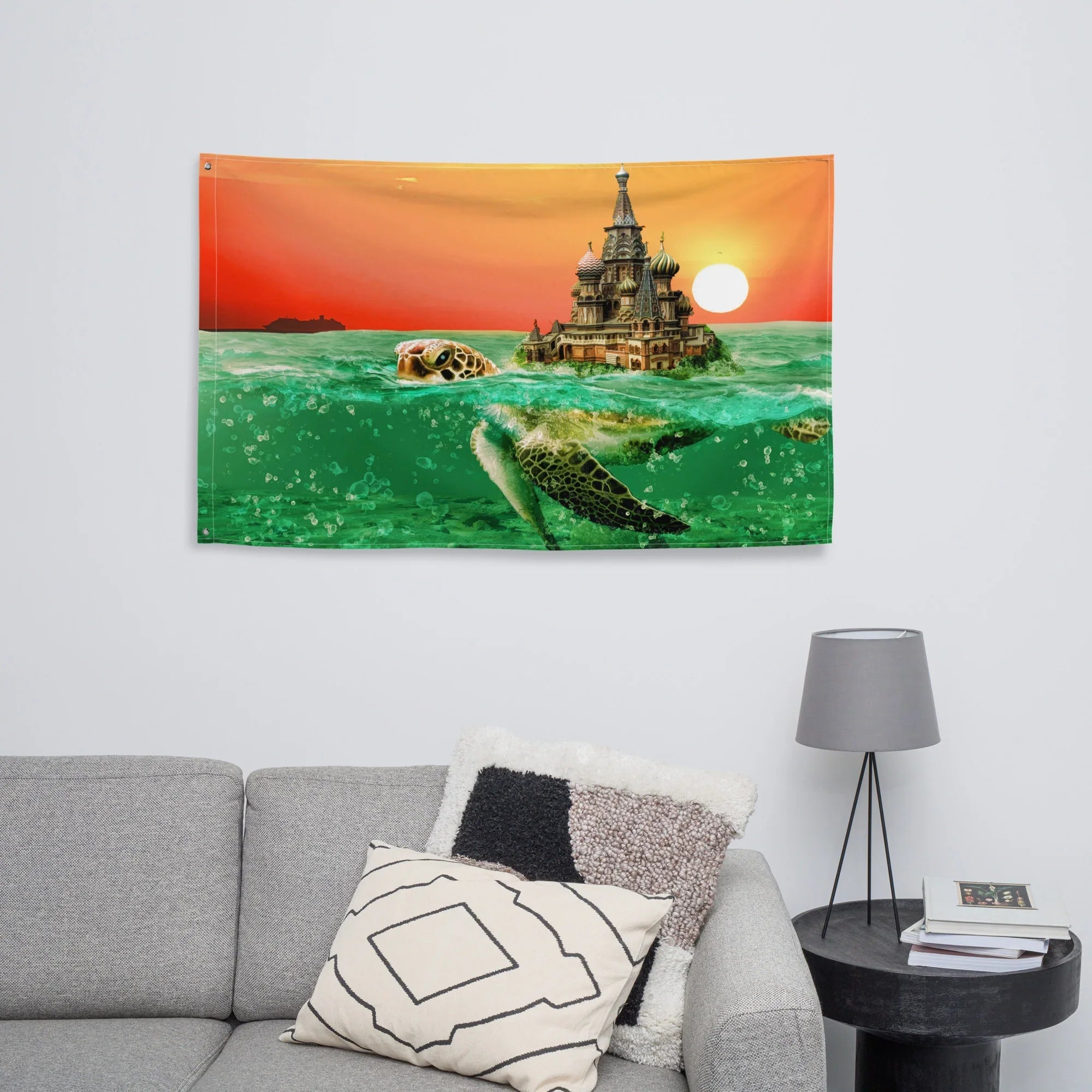 Tortoise Sea Flag Tapestry wall hanging-2