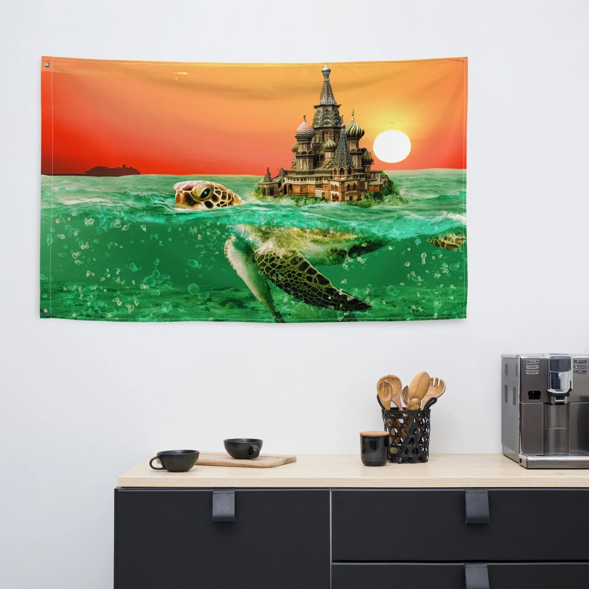 Tortoise Sea Flag Tapestry wall hanging-4