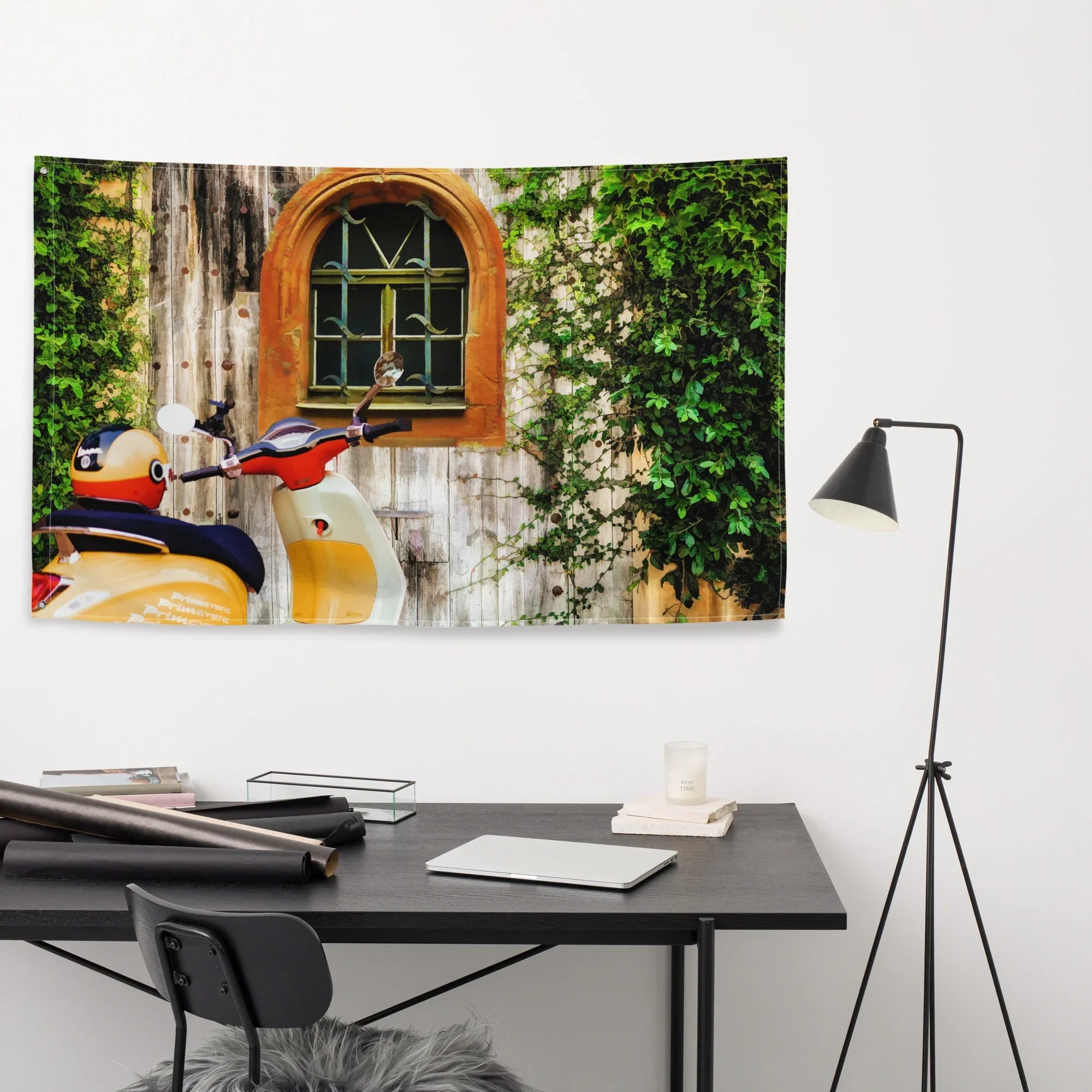 Vespa Scooter Flag Tapestry wall hanging-1