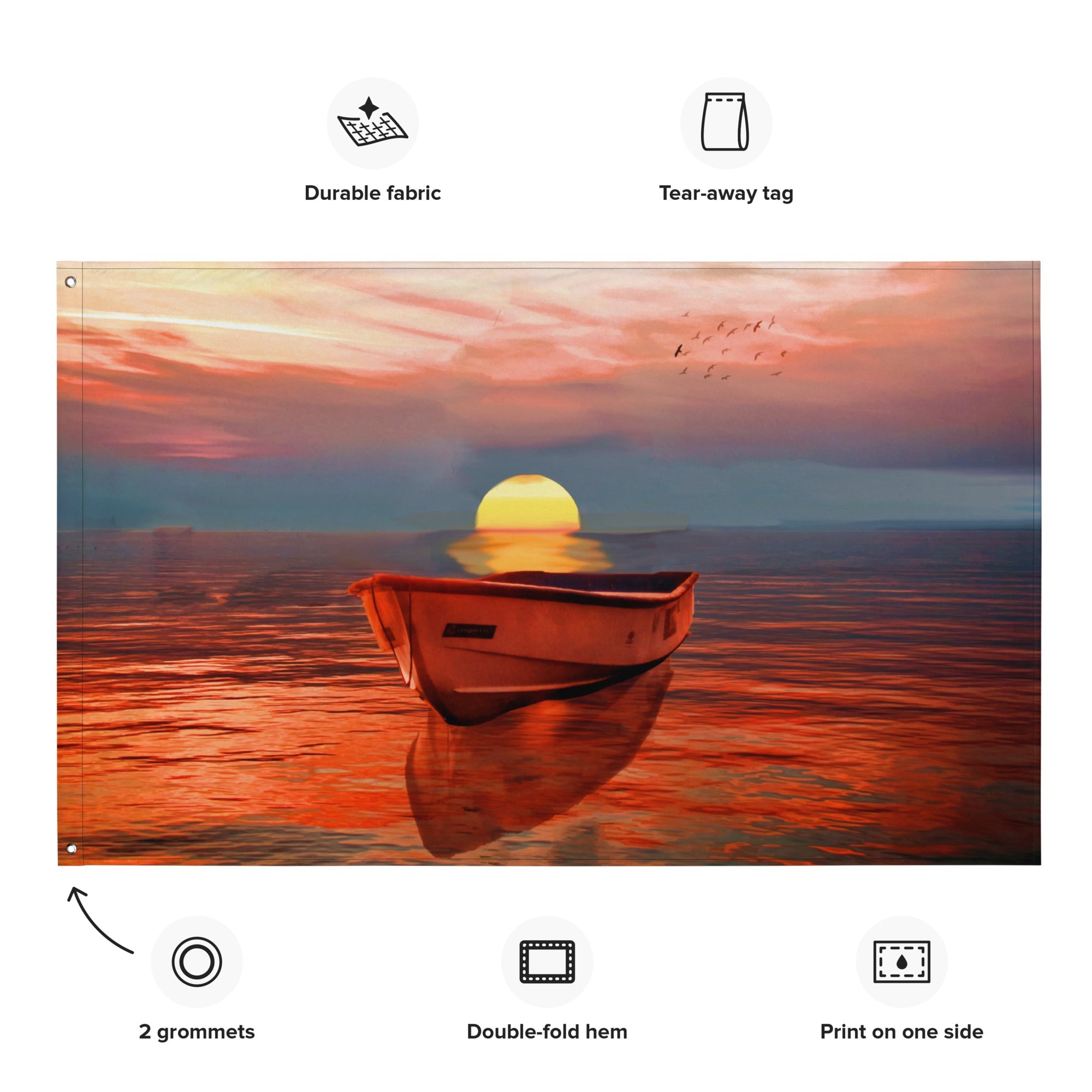 Sailing Ship Sunrise Flag-1