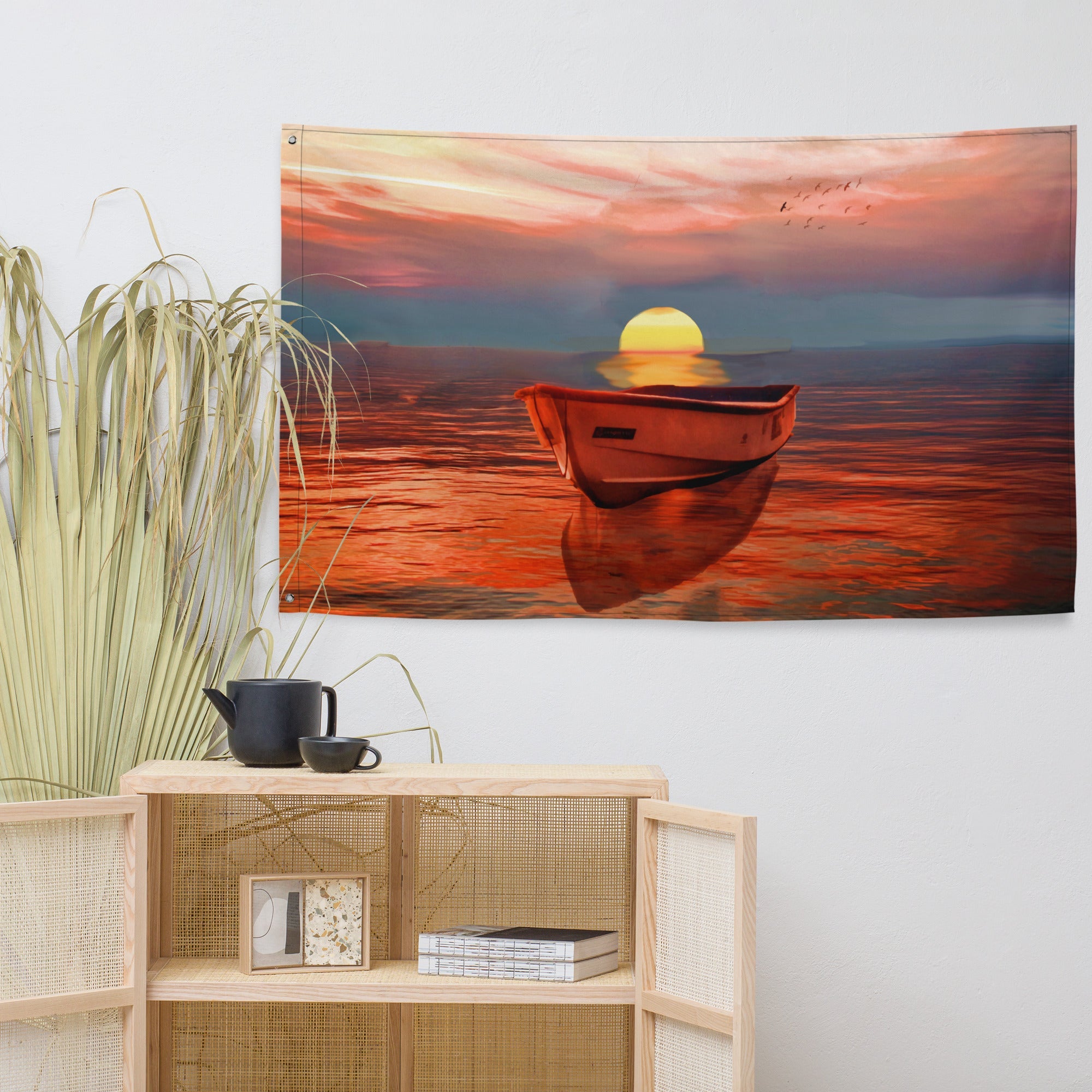 Sailing Ship Sunrise Flag-3