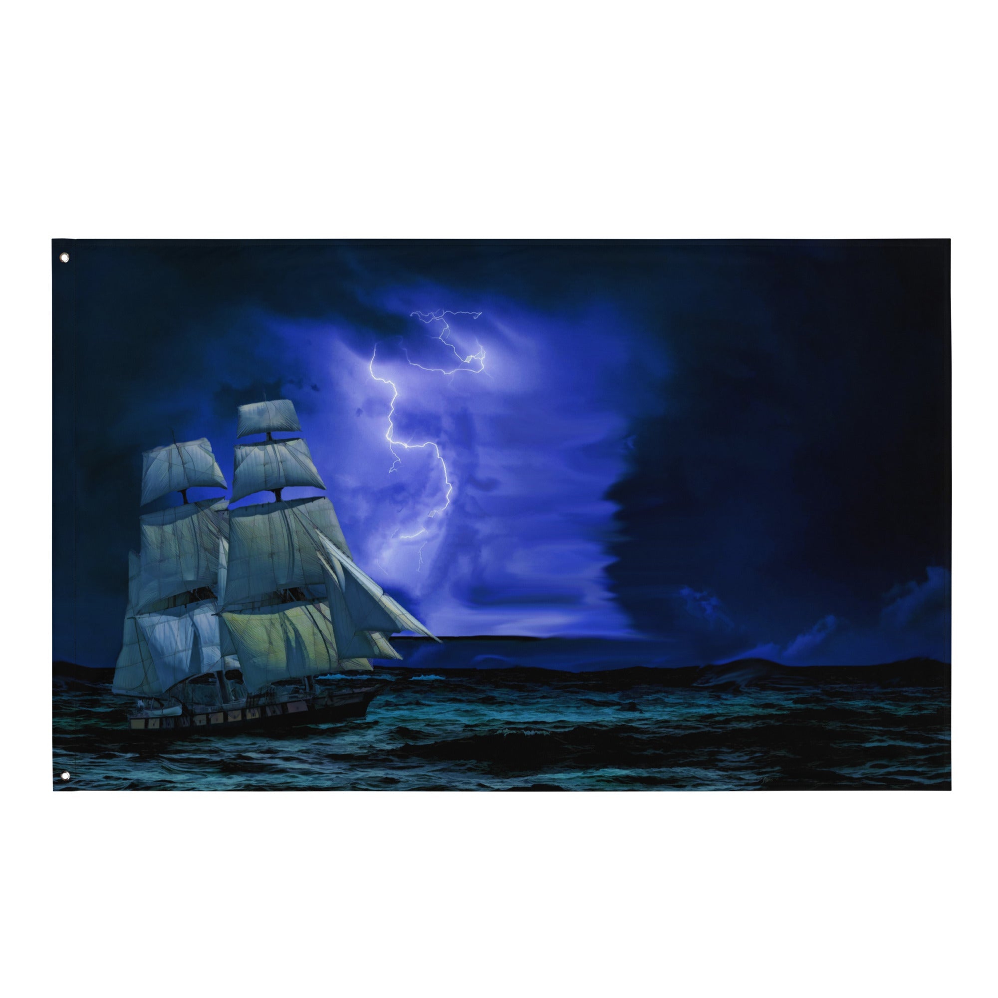 Sailing Ship Lightning Flag-0
