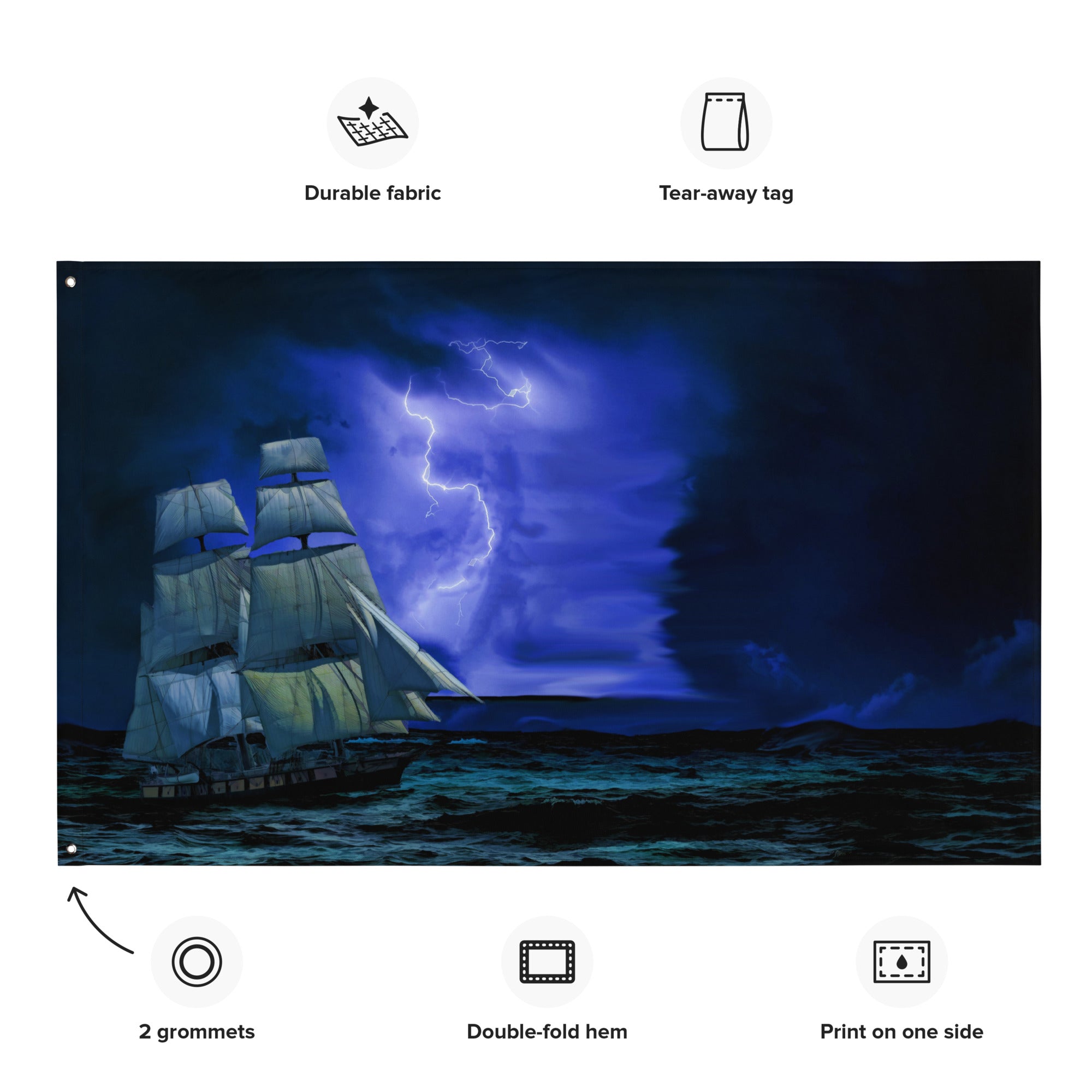 Sailing Ship Lightning Flag-1