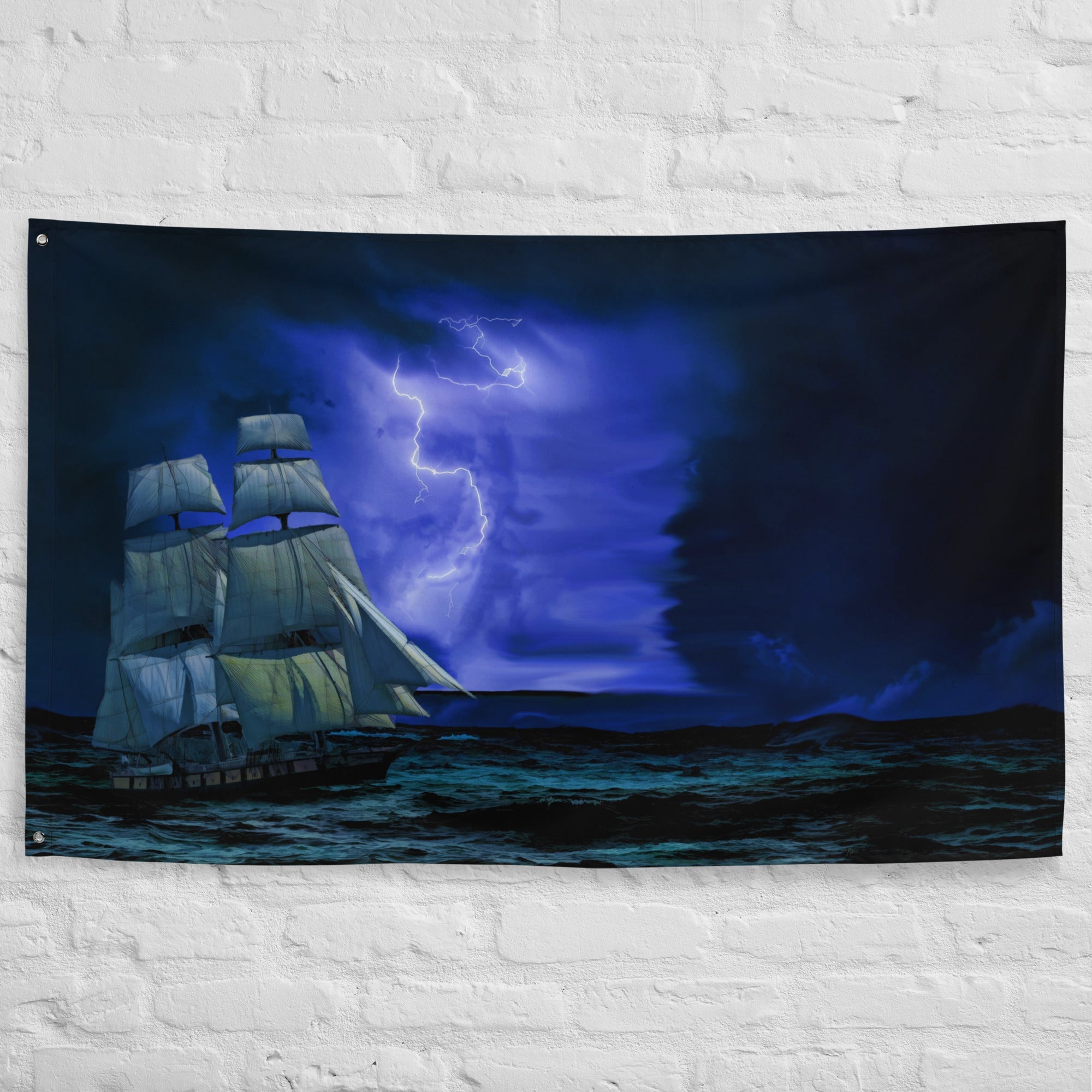 Sailing Ship Lightning Flag-4