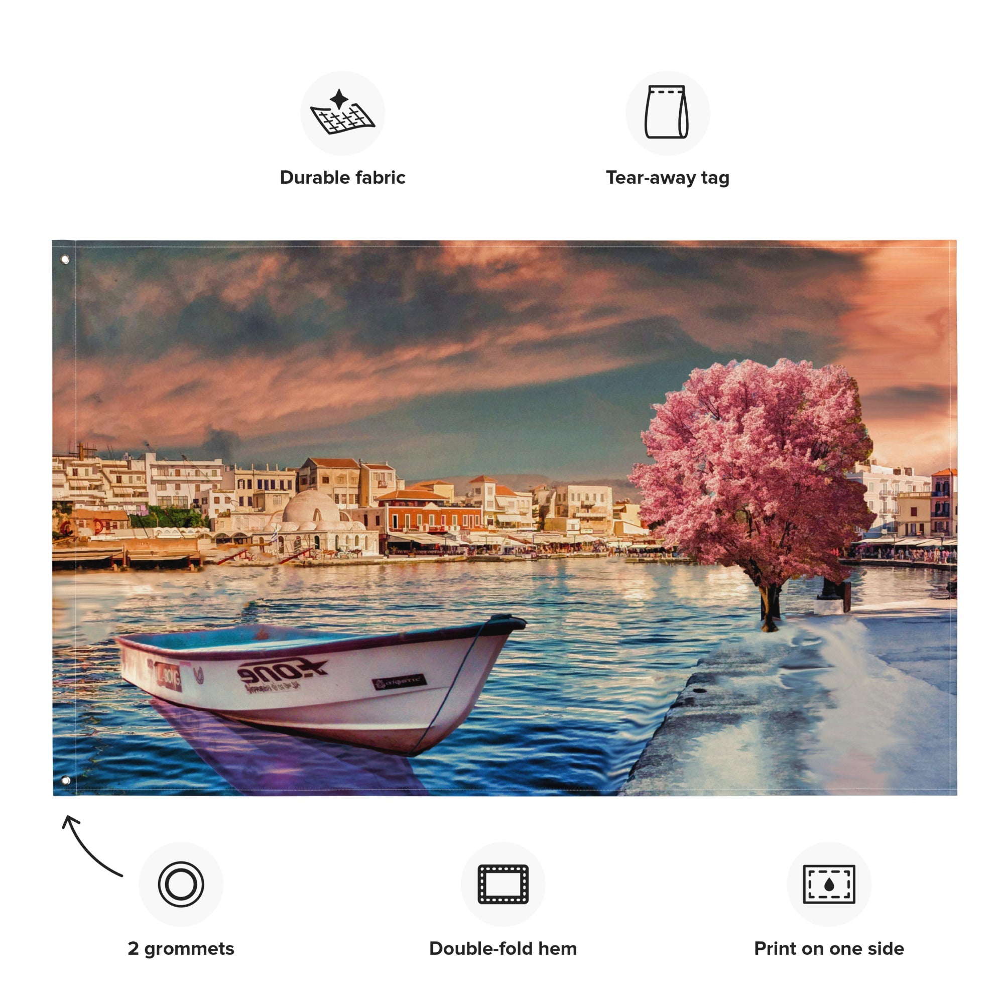 Pink Tree  Boat Flag-1