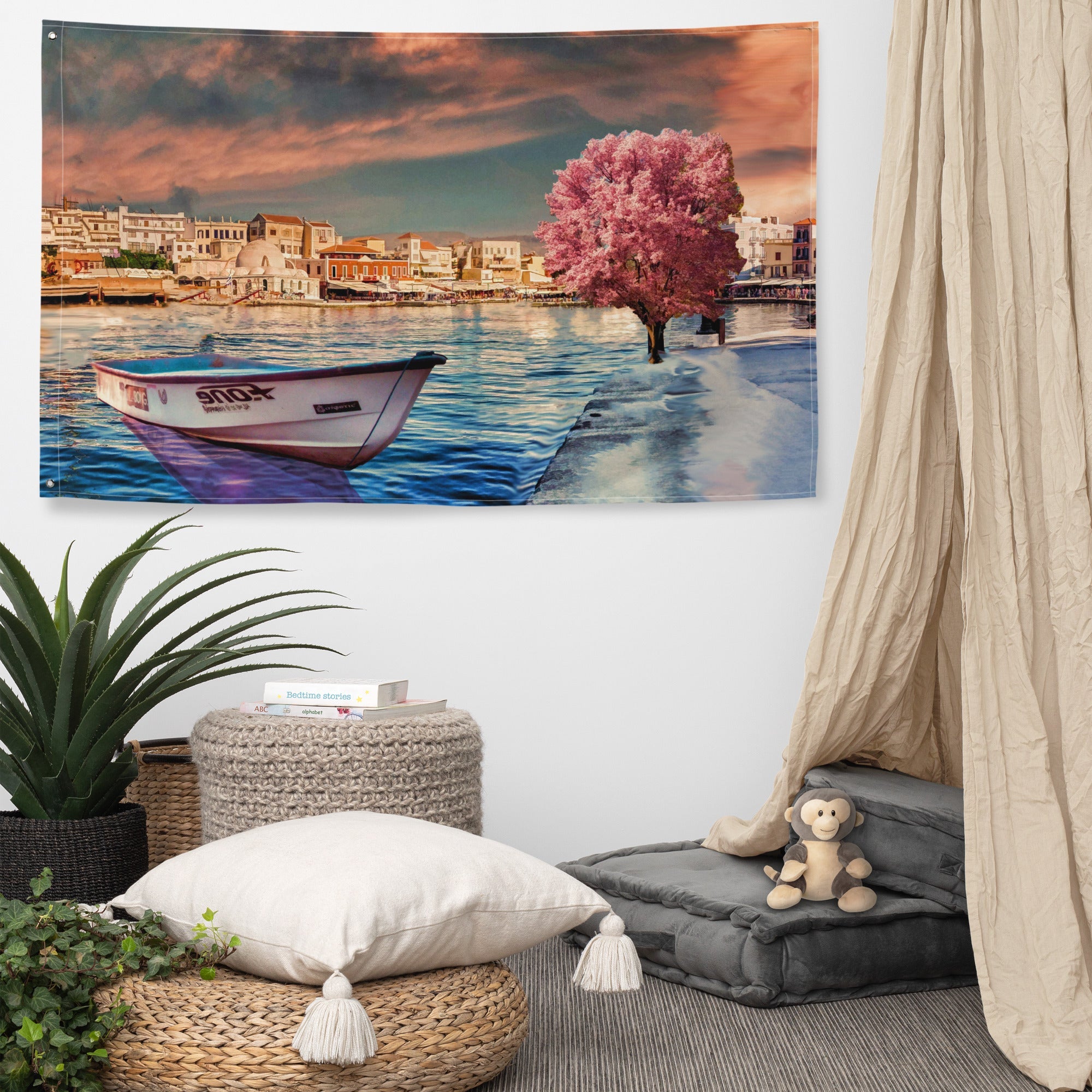 Pink Tree  Boat Flag-3