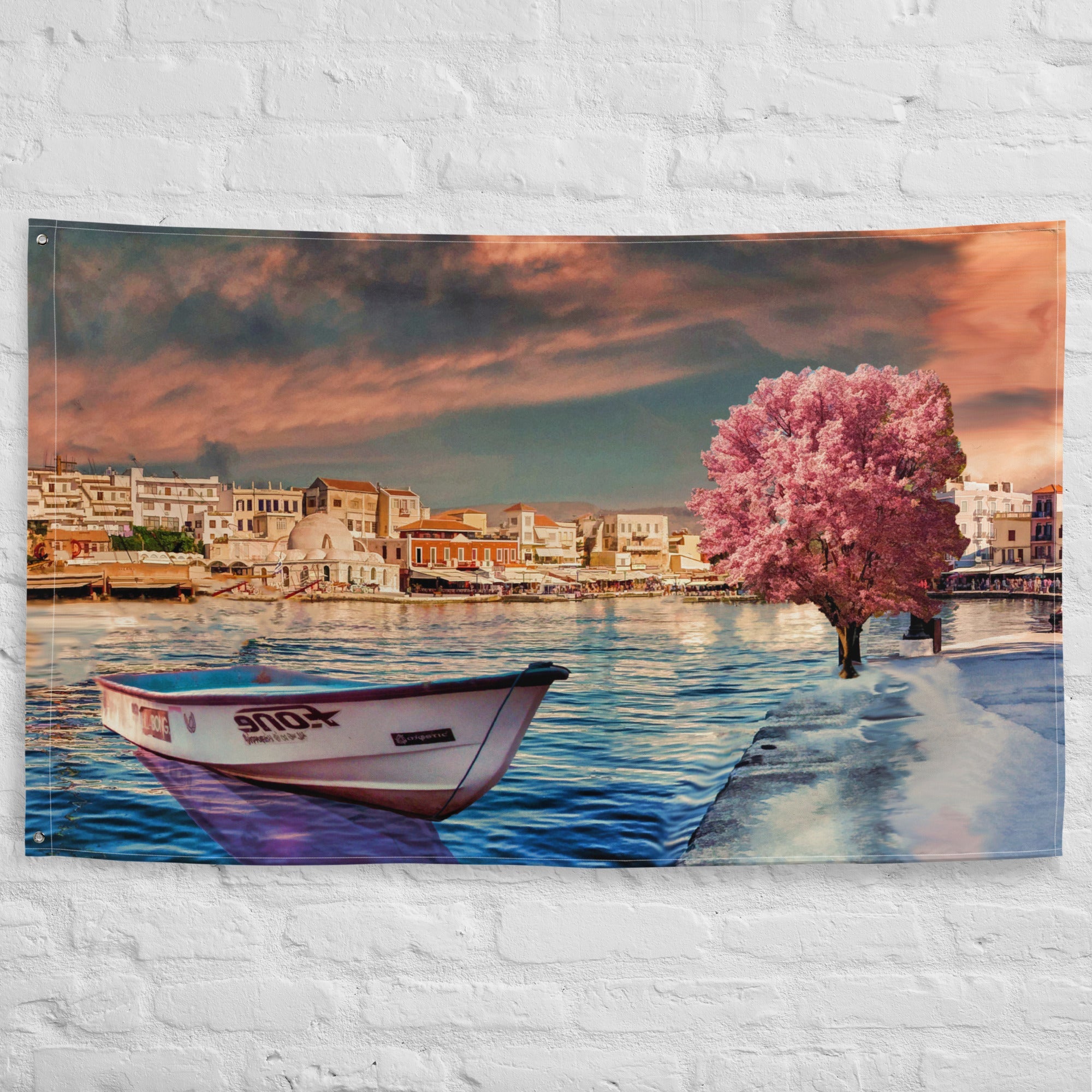 Pink Tree  Boat Flag-4