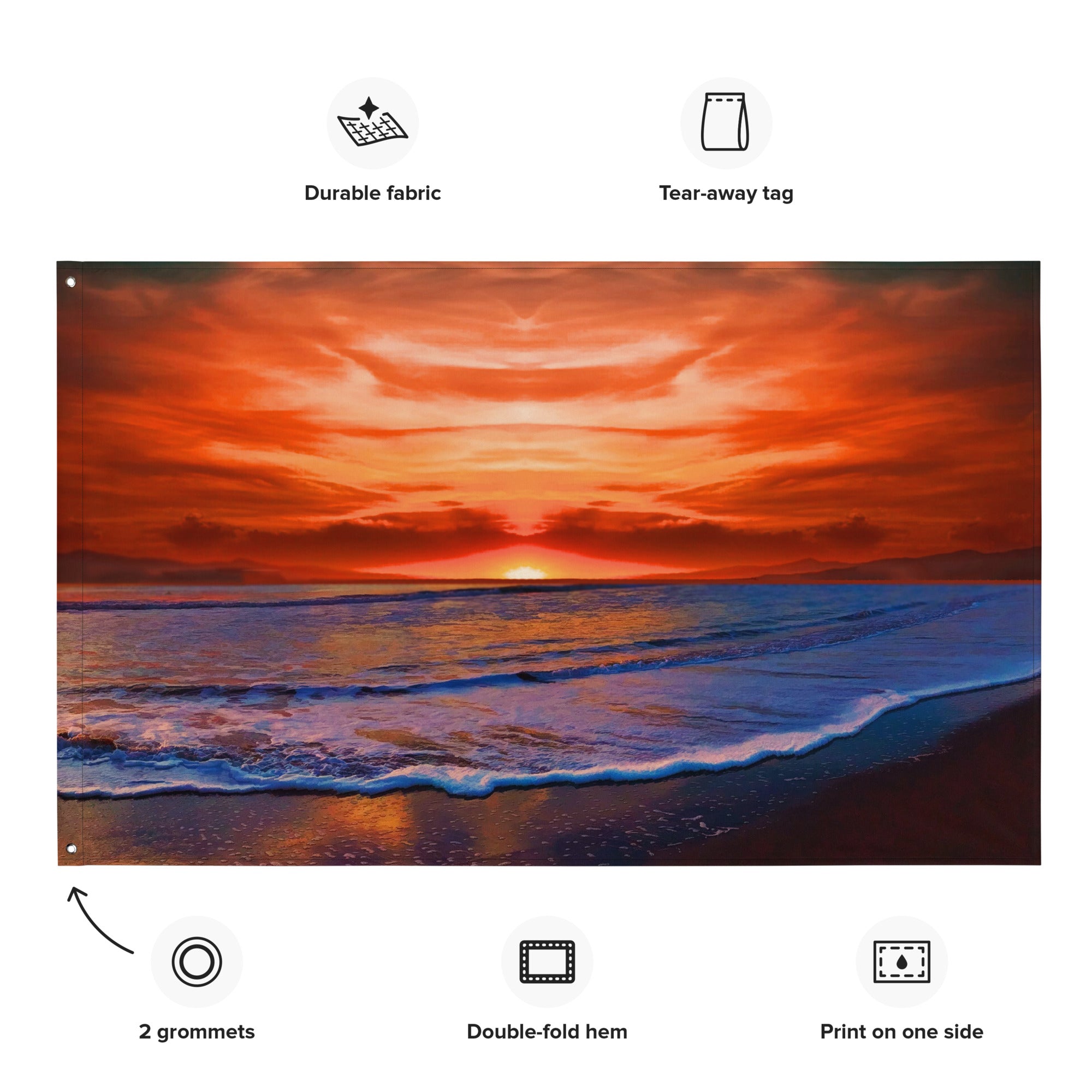 Beach  Sunrise Flag-1