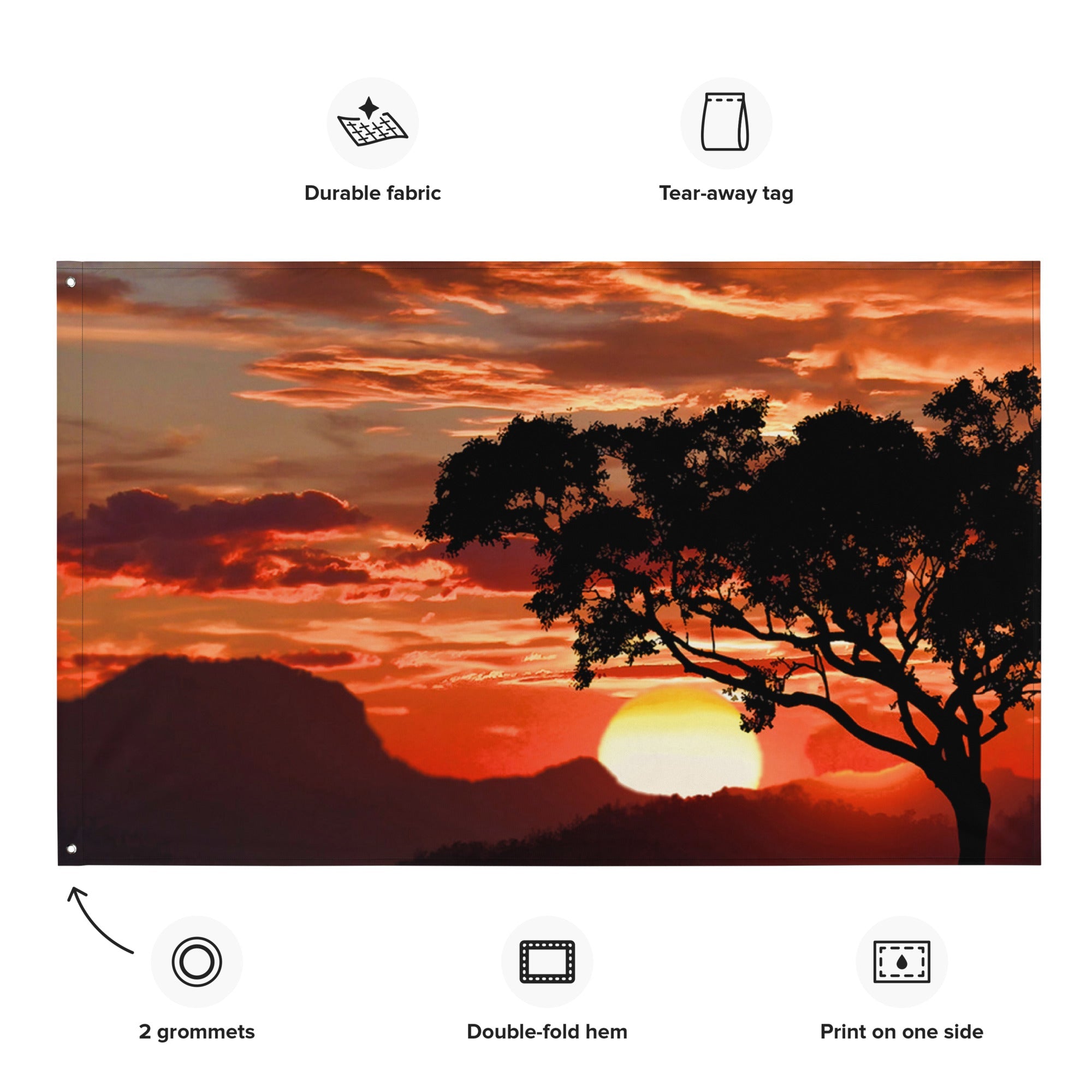 Sunset Flag Tapestry wall hanging-1