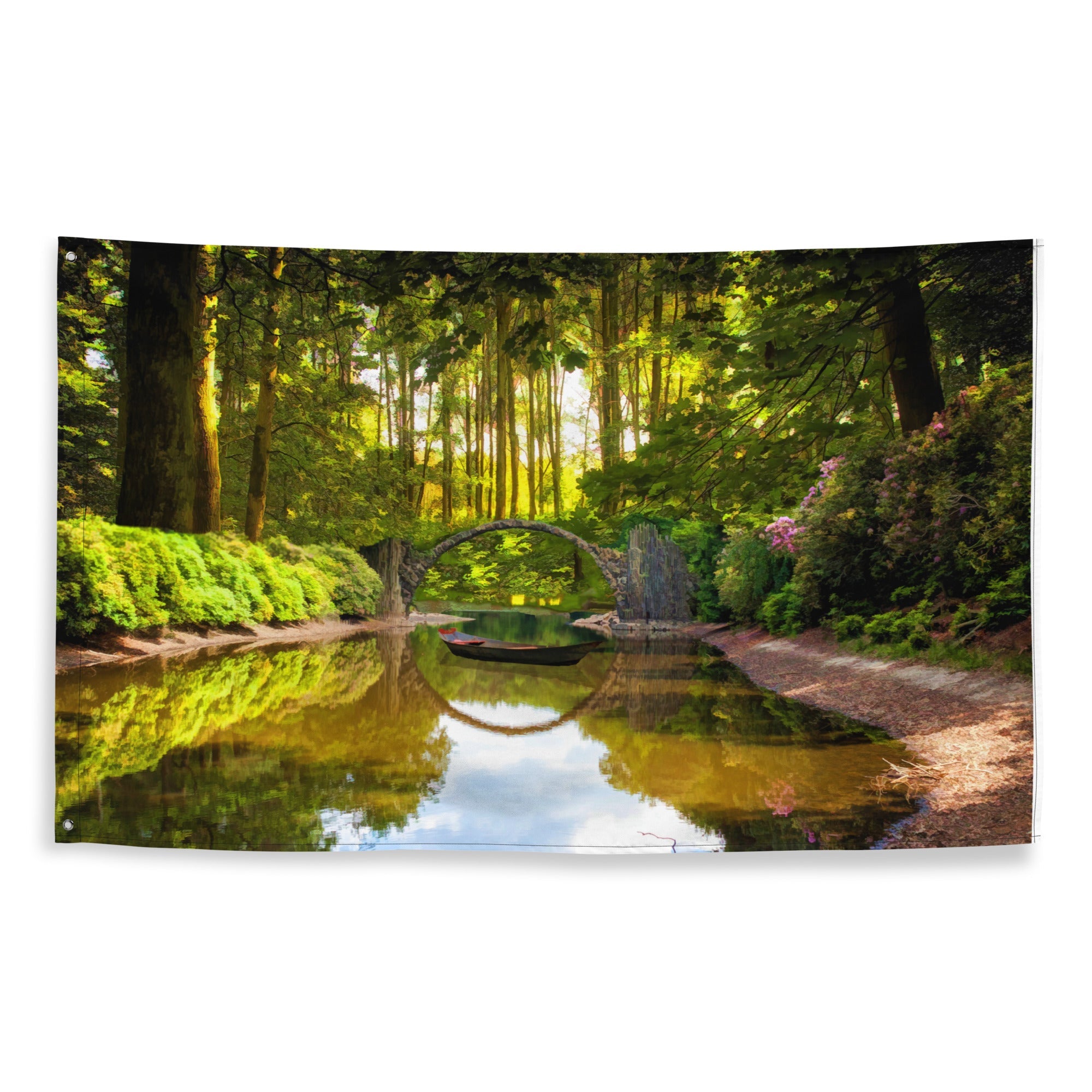 Forest Lake Painting Flag-0