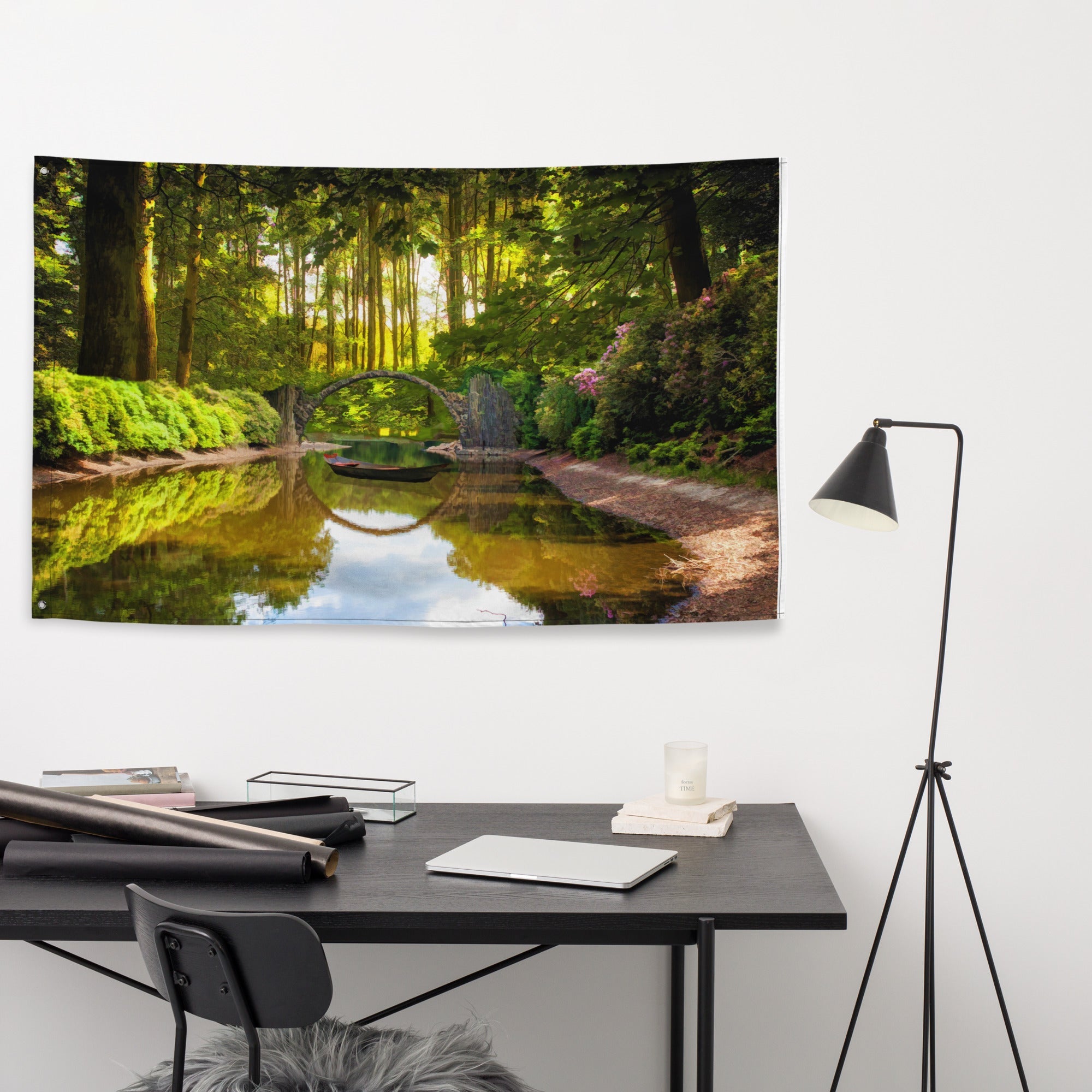 Forest Lake Painting Flag-4