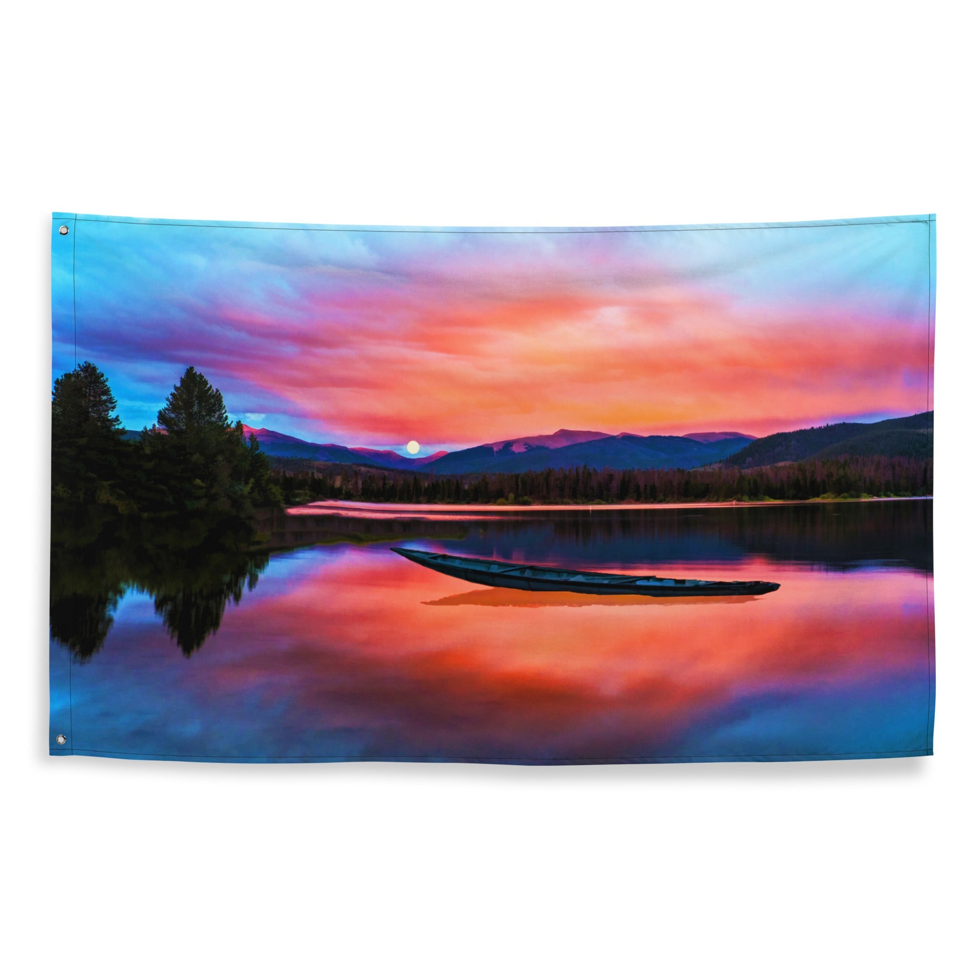 Fine art Landscape-Horizontol painting Flag-0