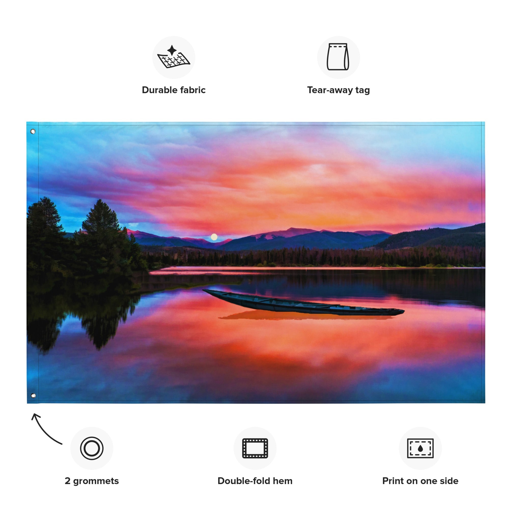 Fine art Landscape-Horizontol painting Flag-1