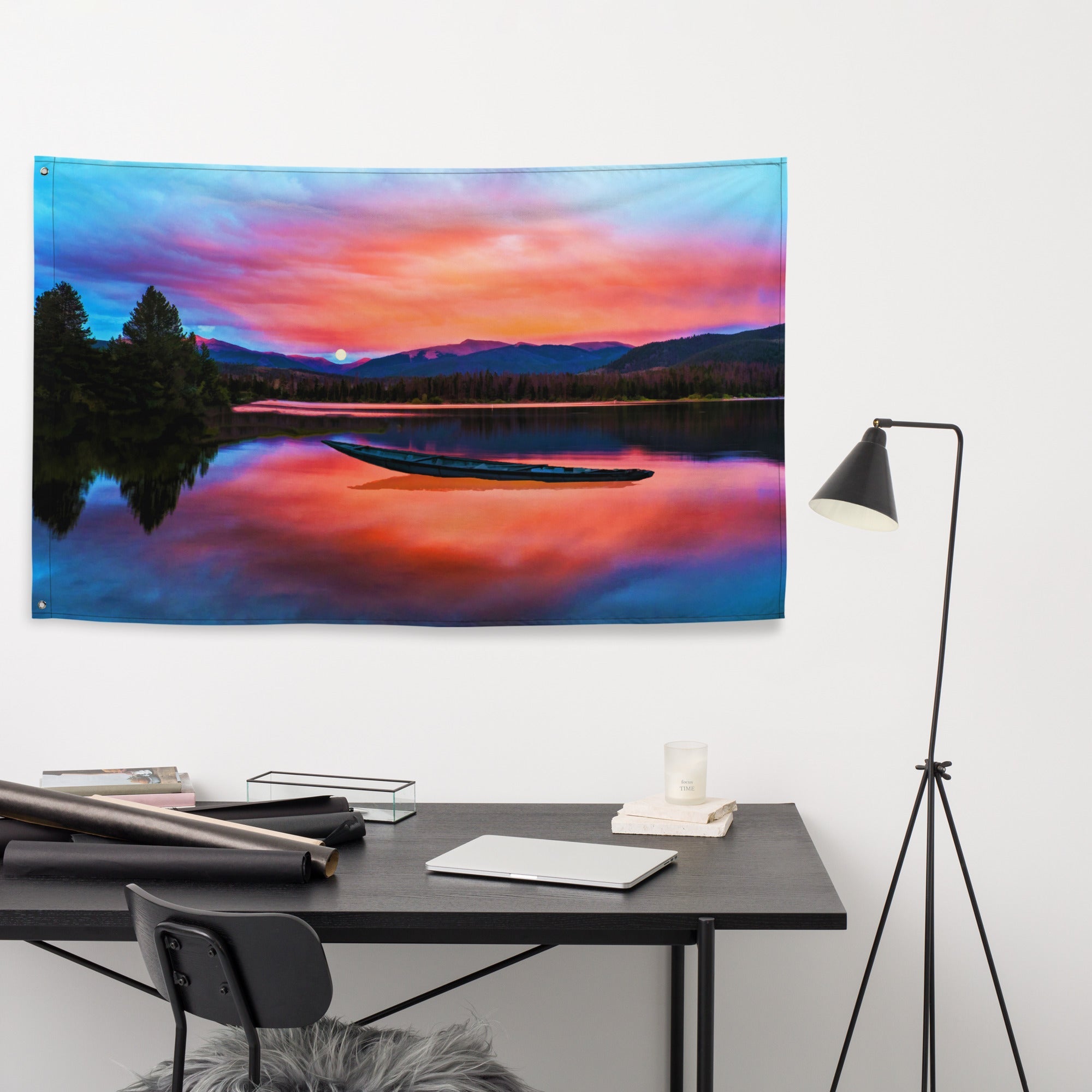 Fine art Landscape-Horizontol painting Flag-4