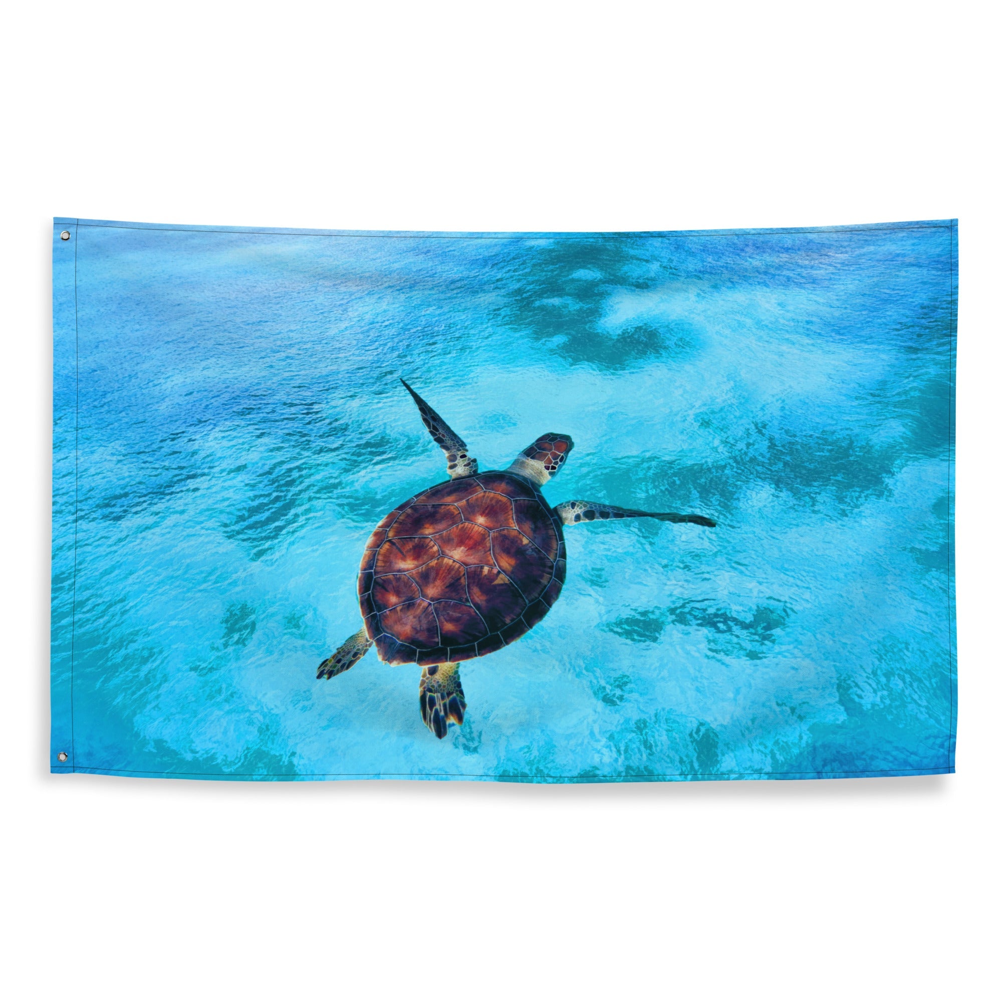 Sea Turtle Painting Flag Tapestry-0