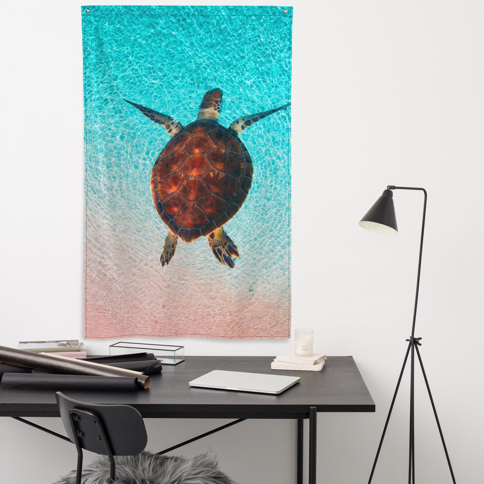 Sea Turtle Wall Art Painting Flag Tapestry-4
