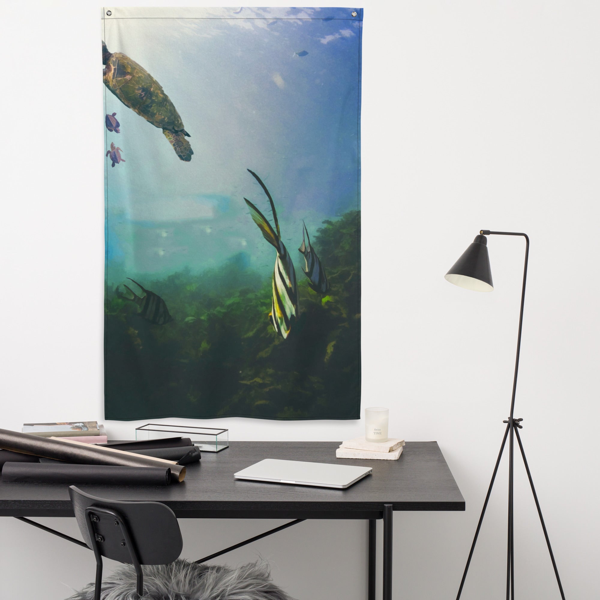 Sea Turtle Painting Flag Tapestry-4