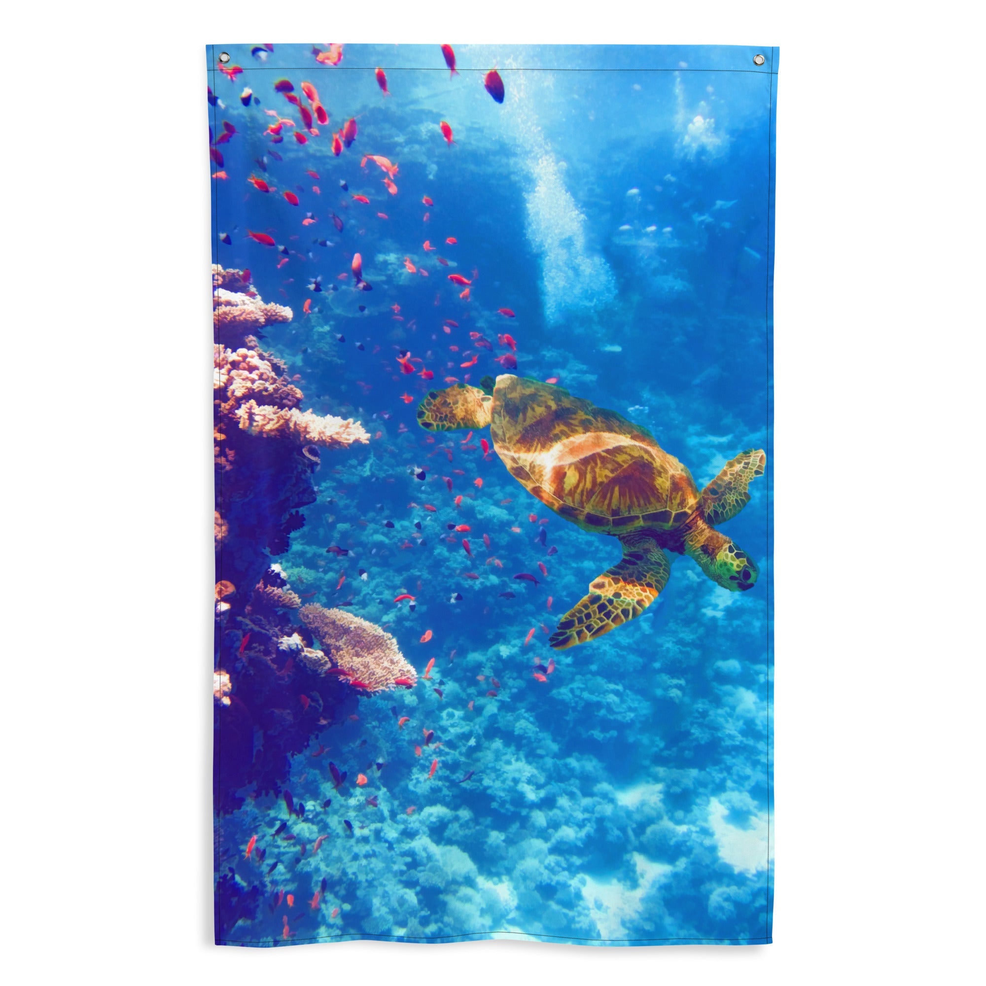 Sea Turtle Artwork Painting Flag Tapestry-0