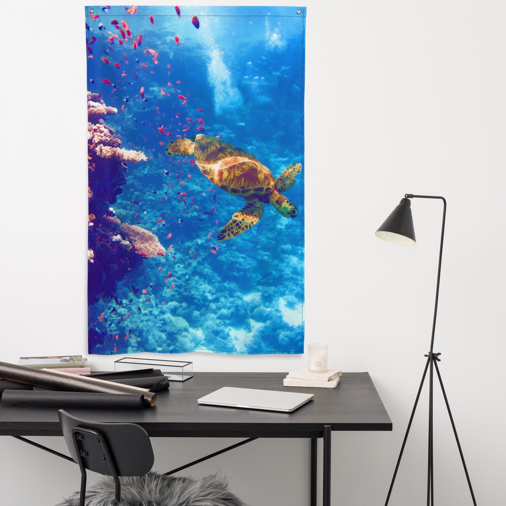 Sea Turtle Artwork Painting Flag Tapestry-4