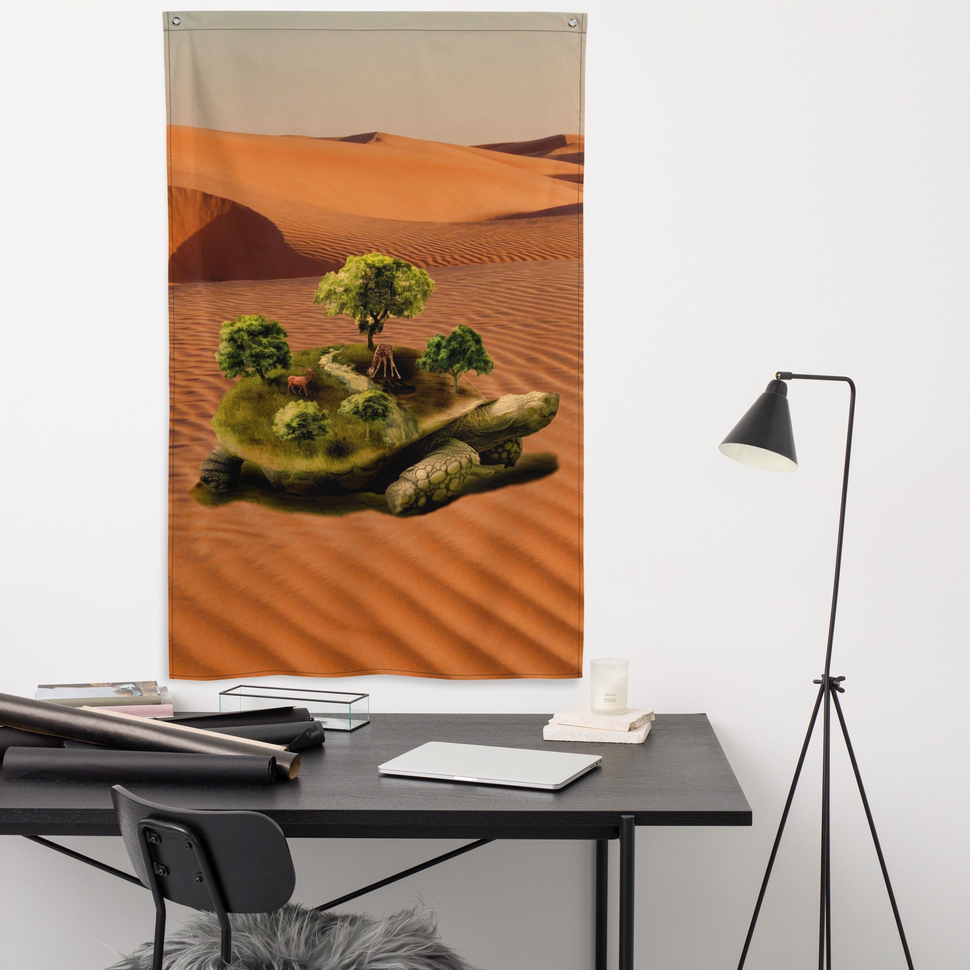 Turtle Painting Flag Tapestry-4