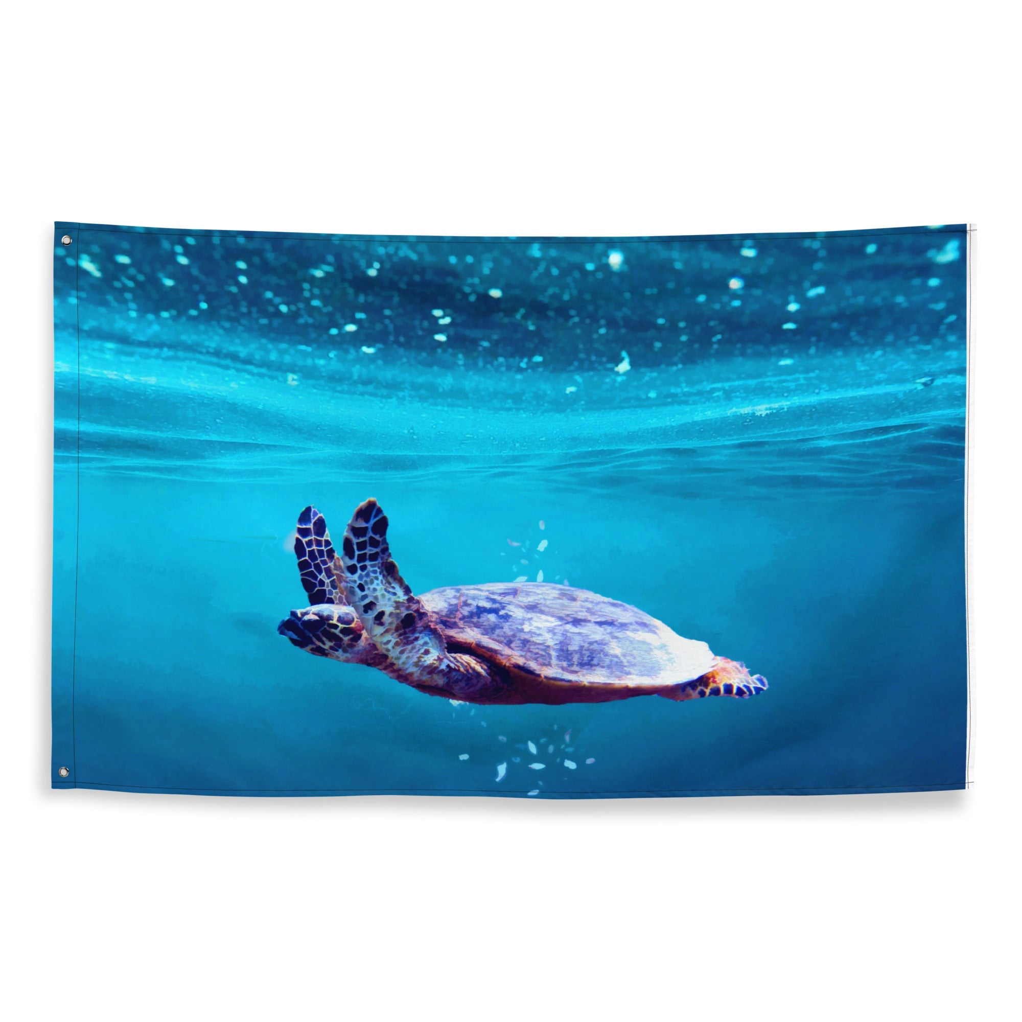 Sea Turtle Art Flag Tapestry-0