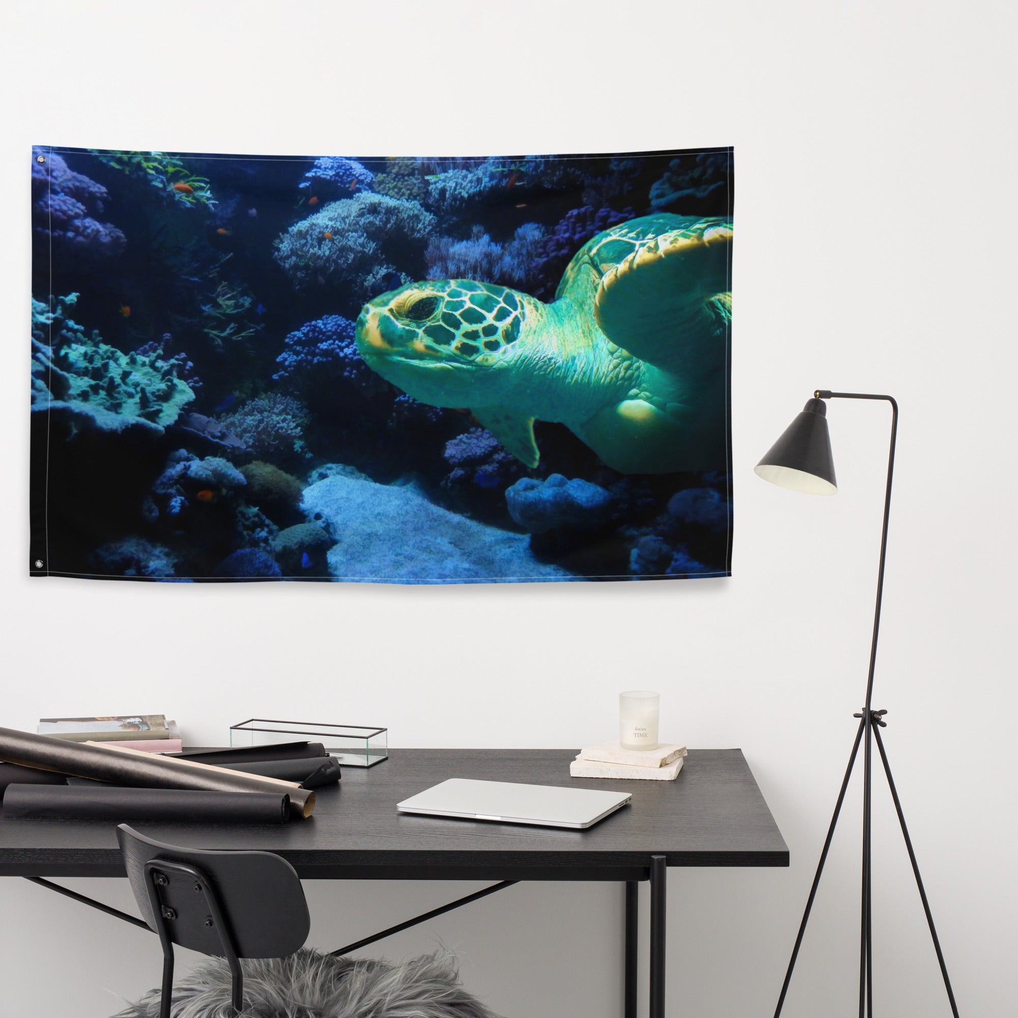 Turtle  Art Painting Flag Tapestry-3