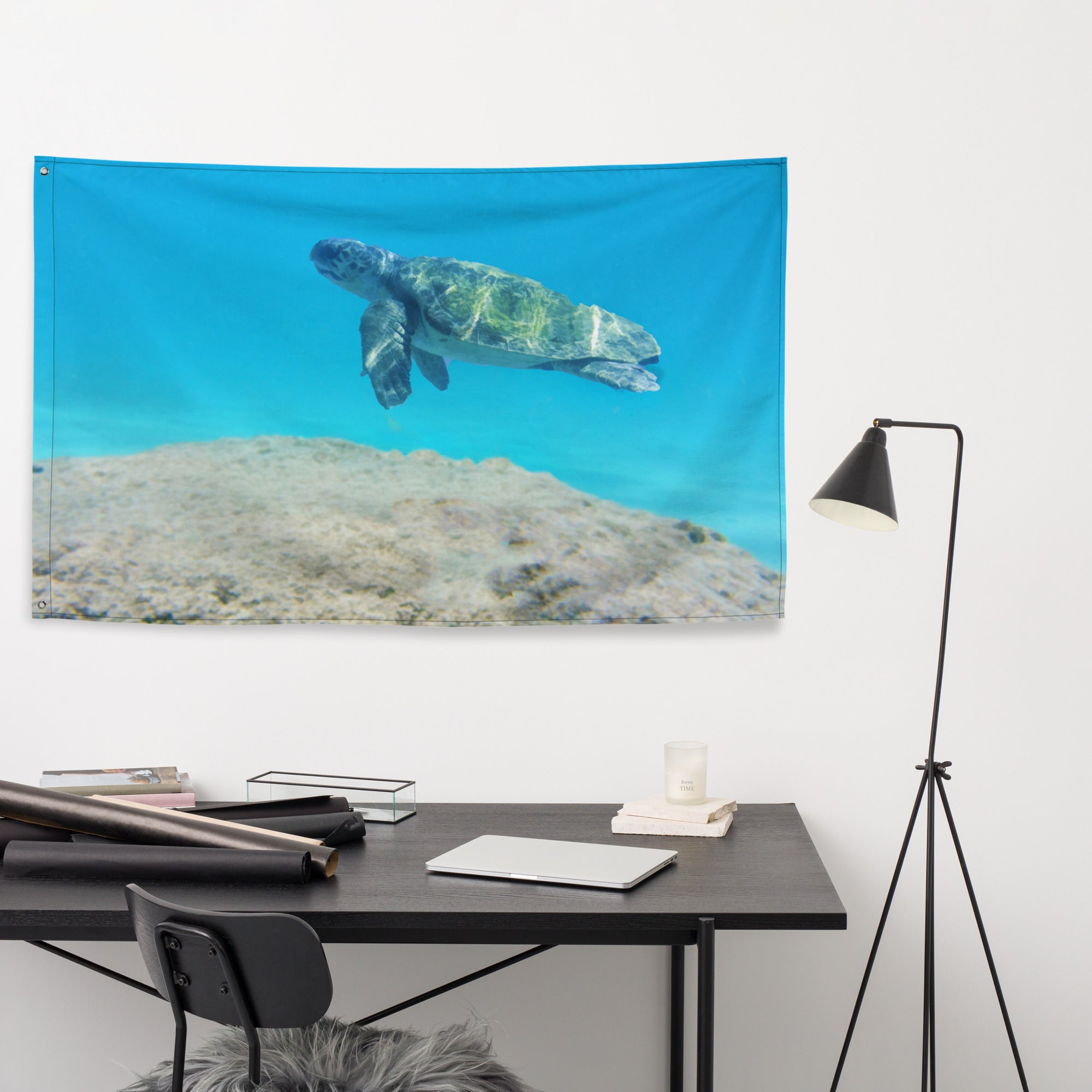 Turtle  Artwork Painting Flag Tapestry-3