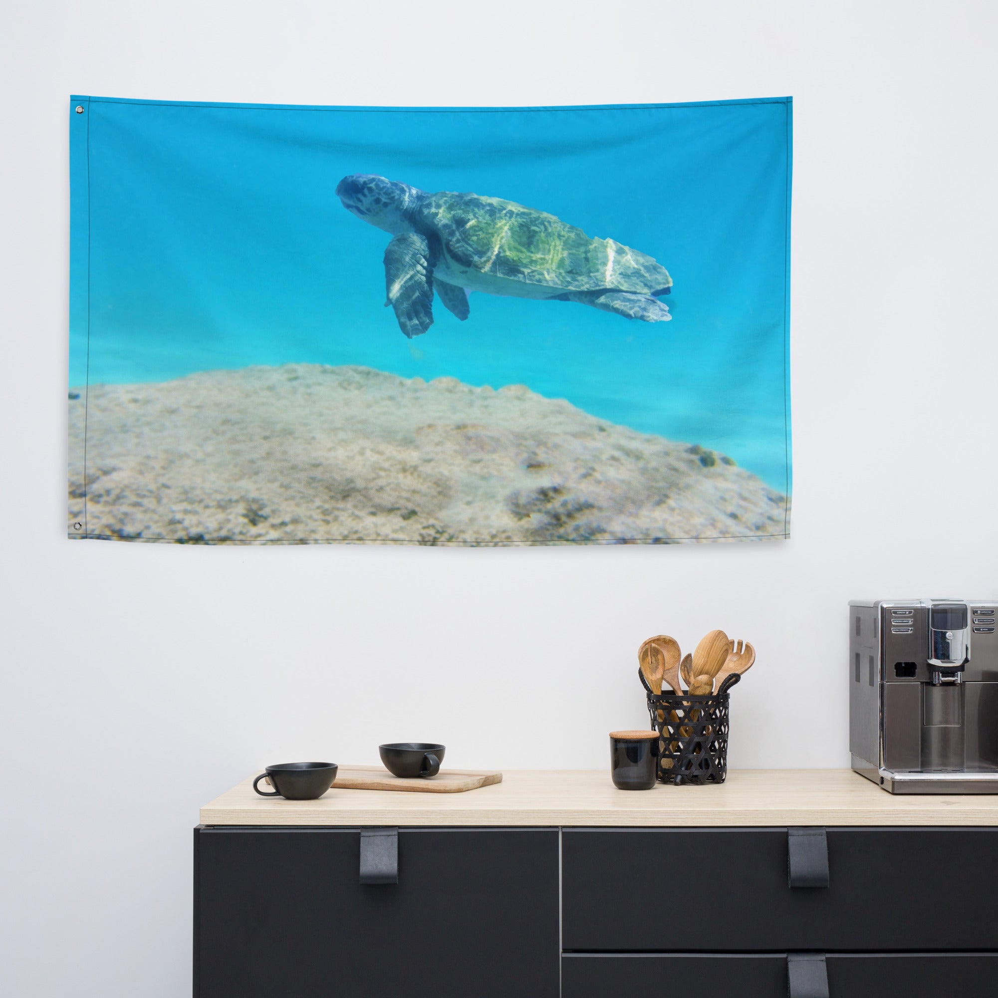 Turtle  Artwork Painting Flag Tapestry-4