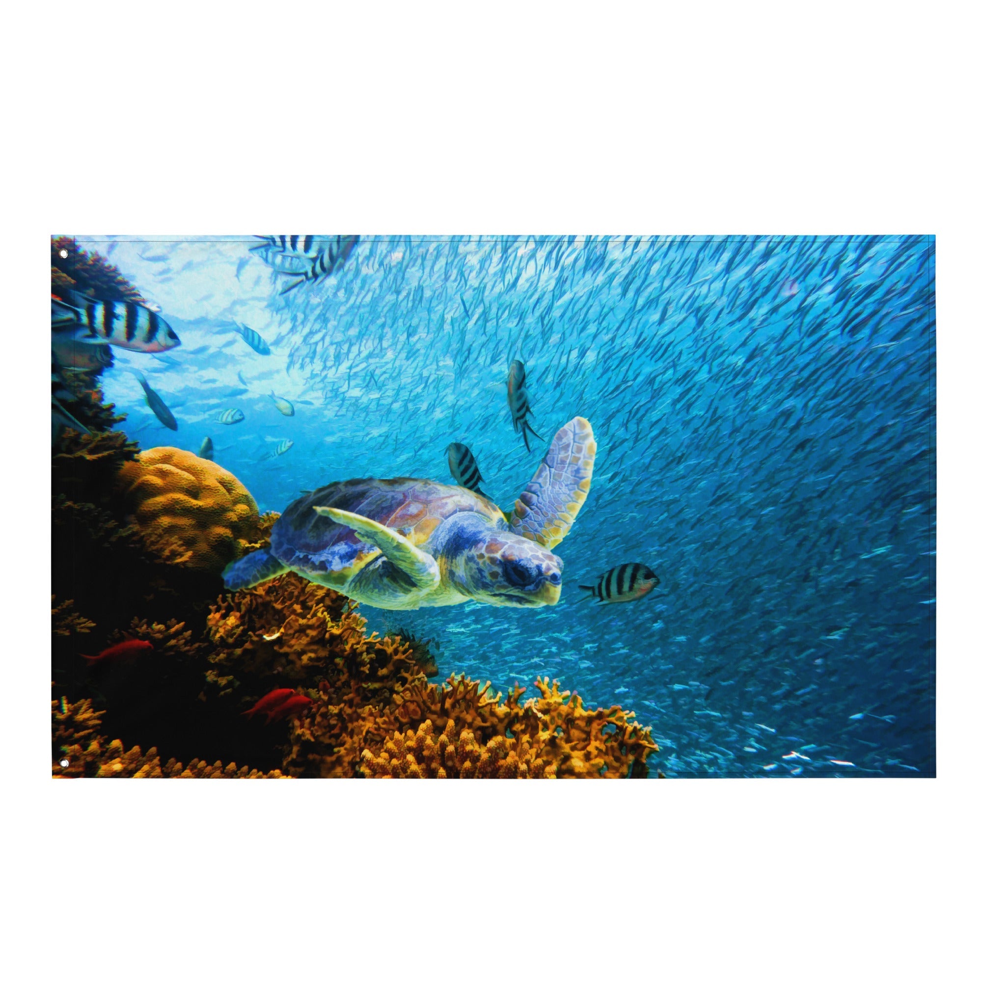 Turtle  art Oil Painting Flag Tapestry-0