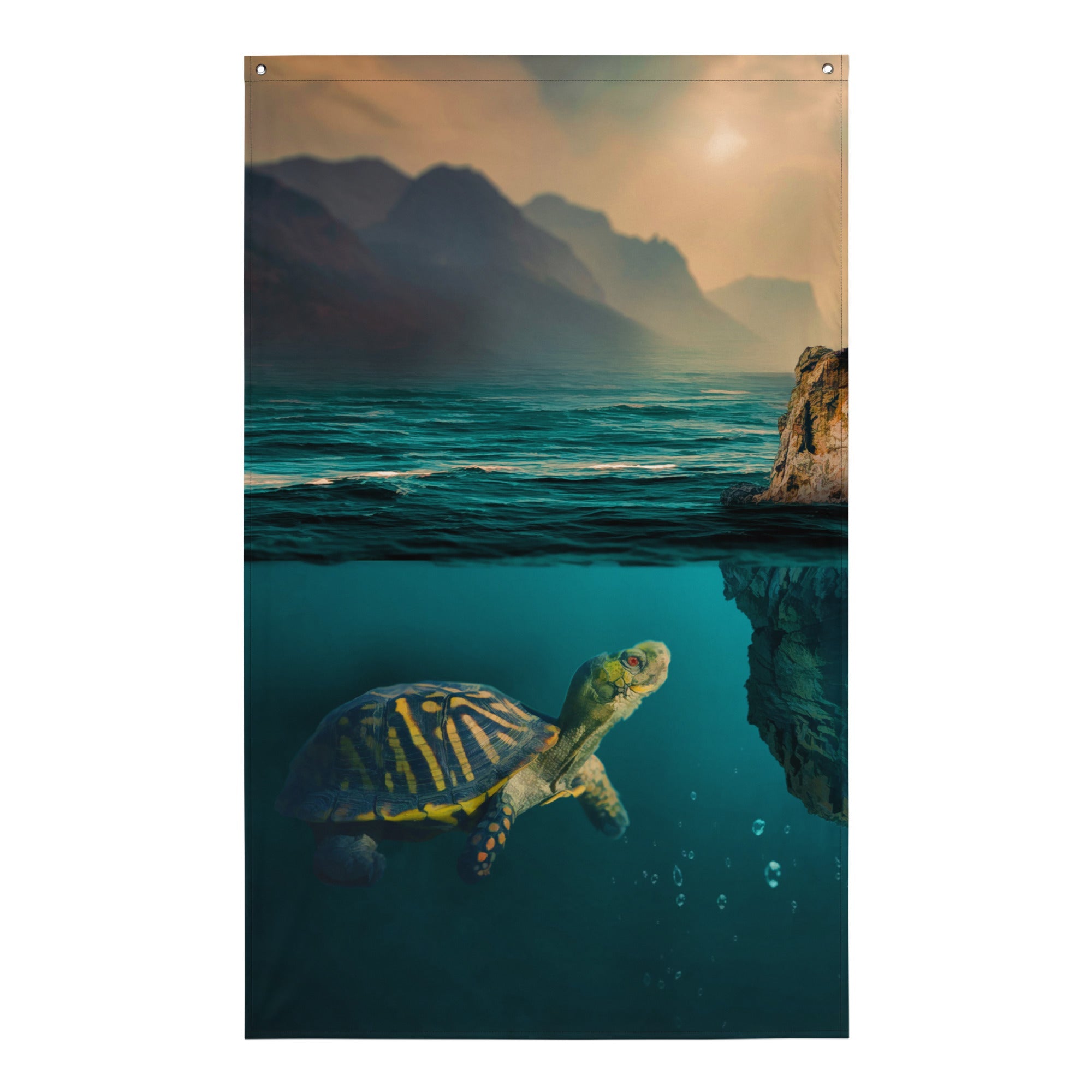 Turtle  Art Painting Flag Tapestry-0