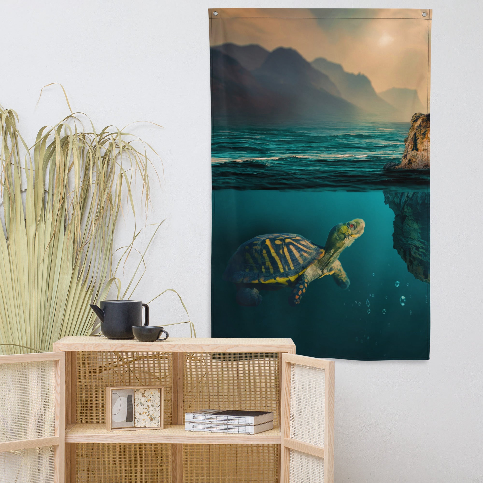 Turtle  Art Painting Flag Tapestry-4