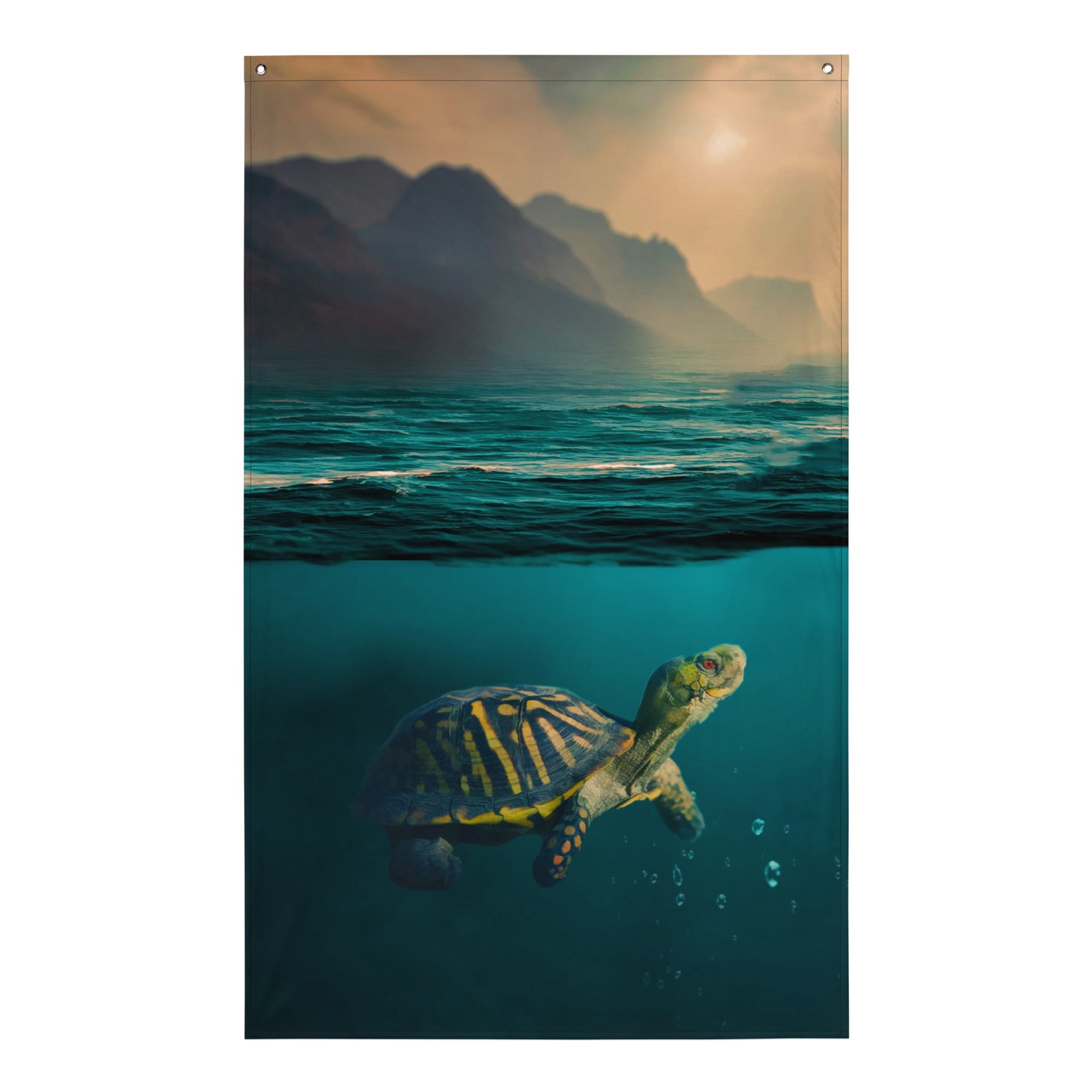 Turtle  Art Painting Flag Tapestry-0