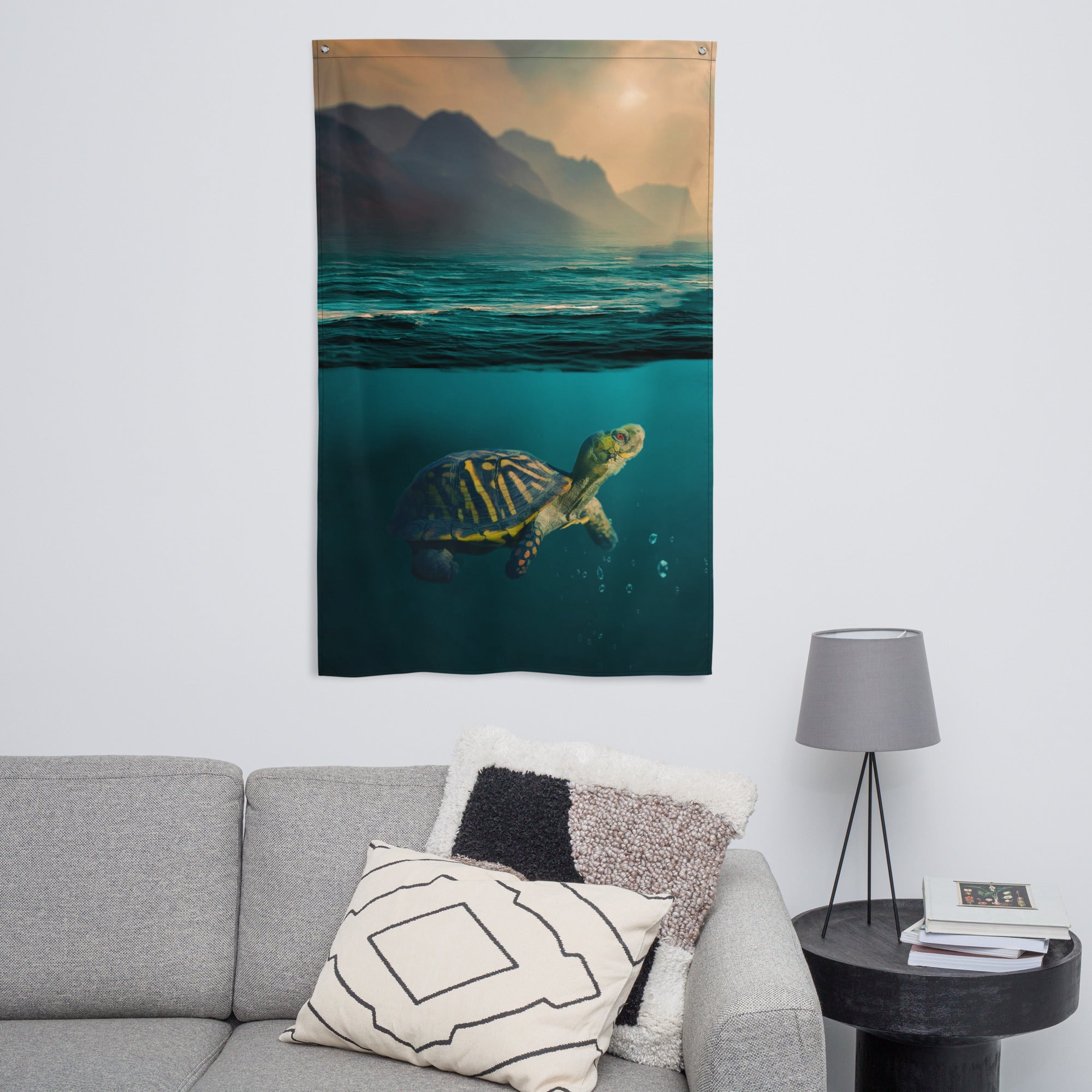 Turtle  Art Painting Flag Tapestry-3
