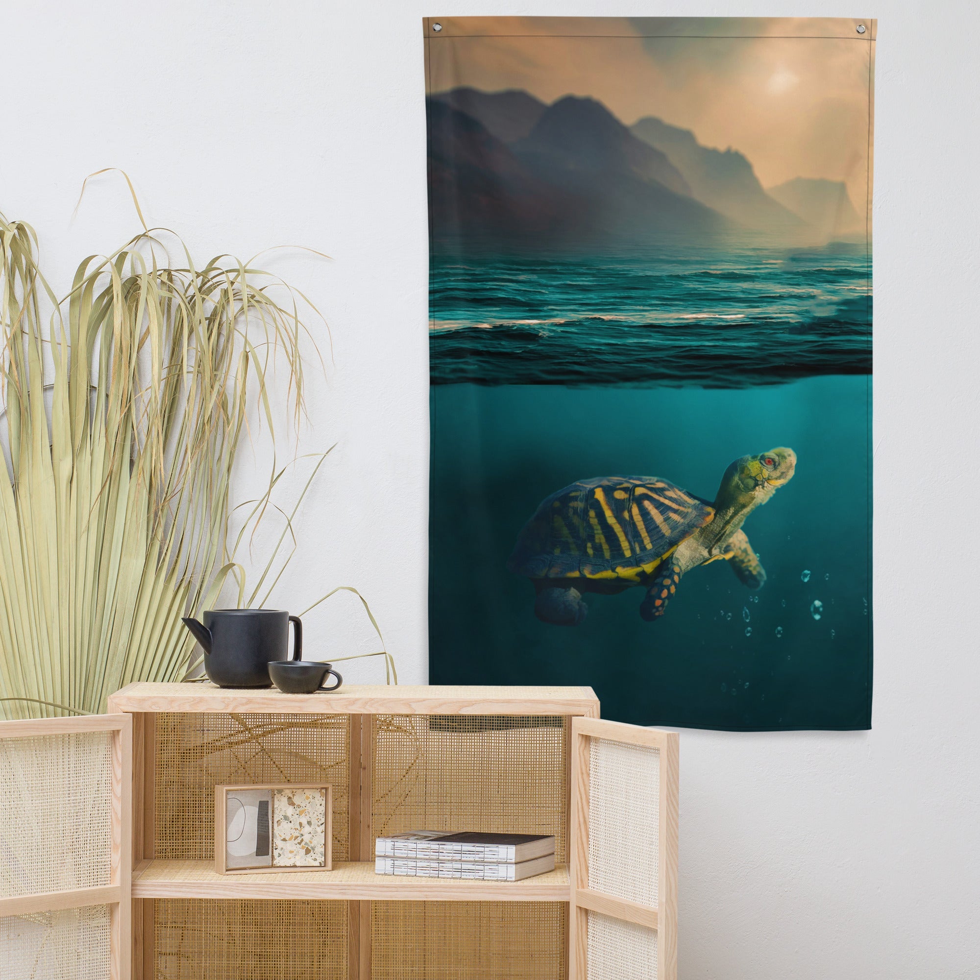 Turtle  Art Painting Flag Tapestry-4