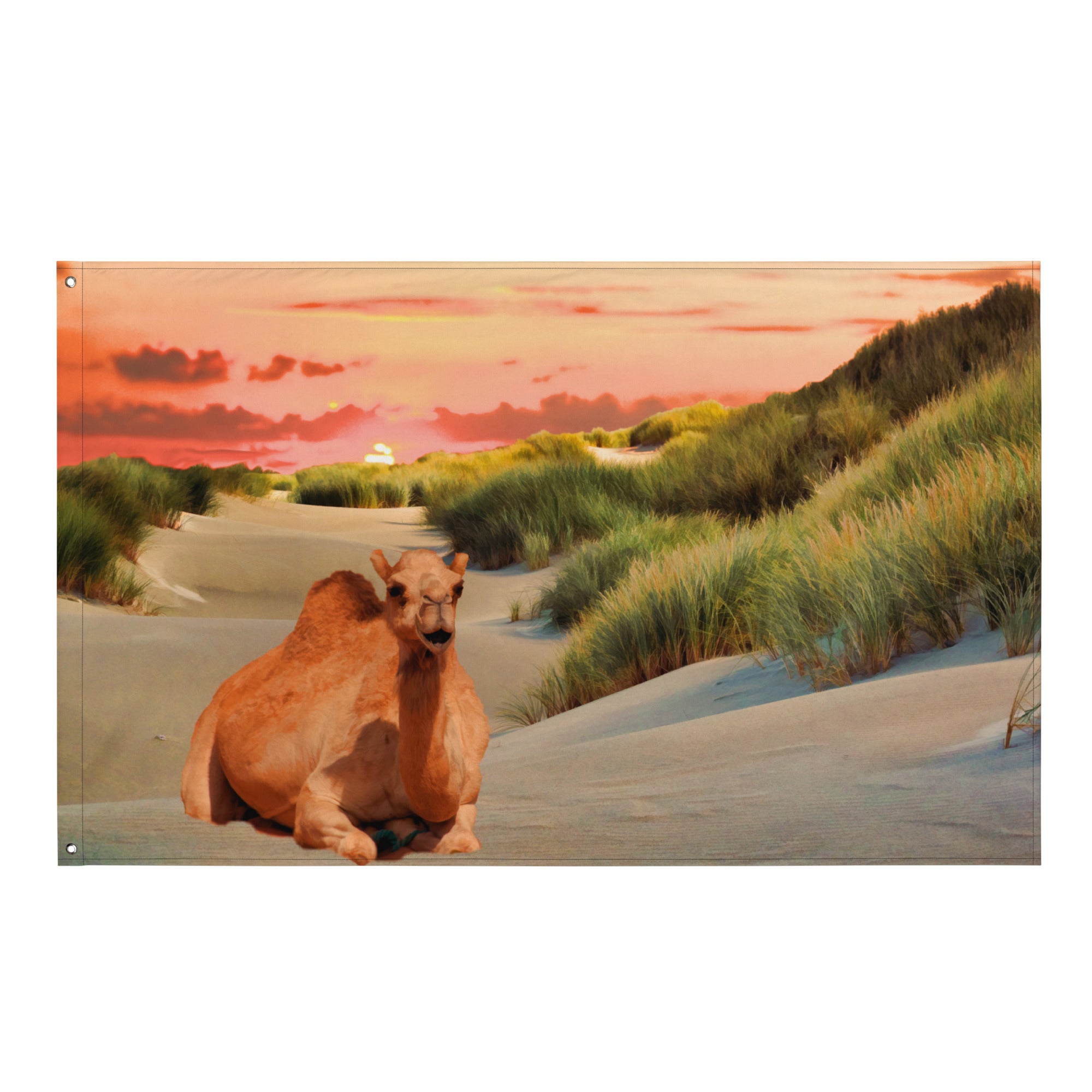 Santorini Wall Art Painting Flag Tapestry-0