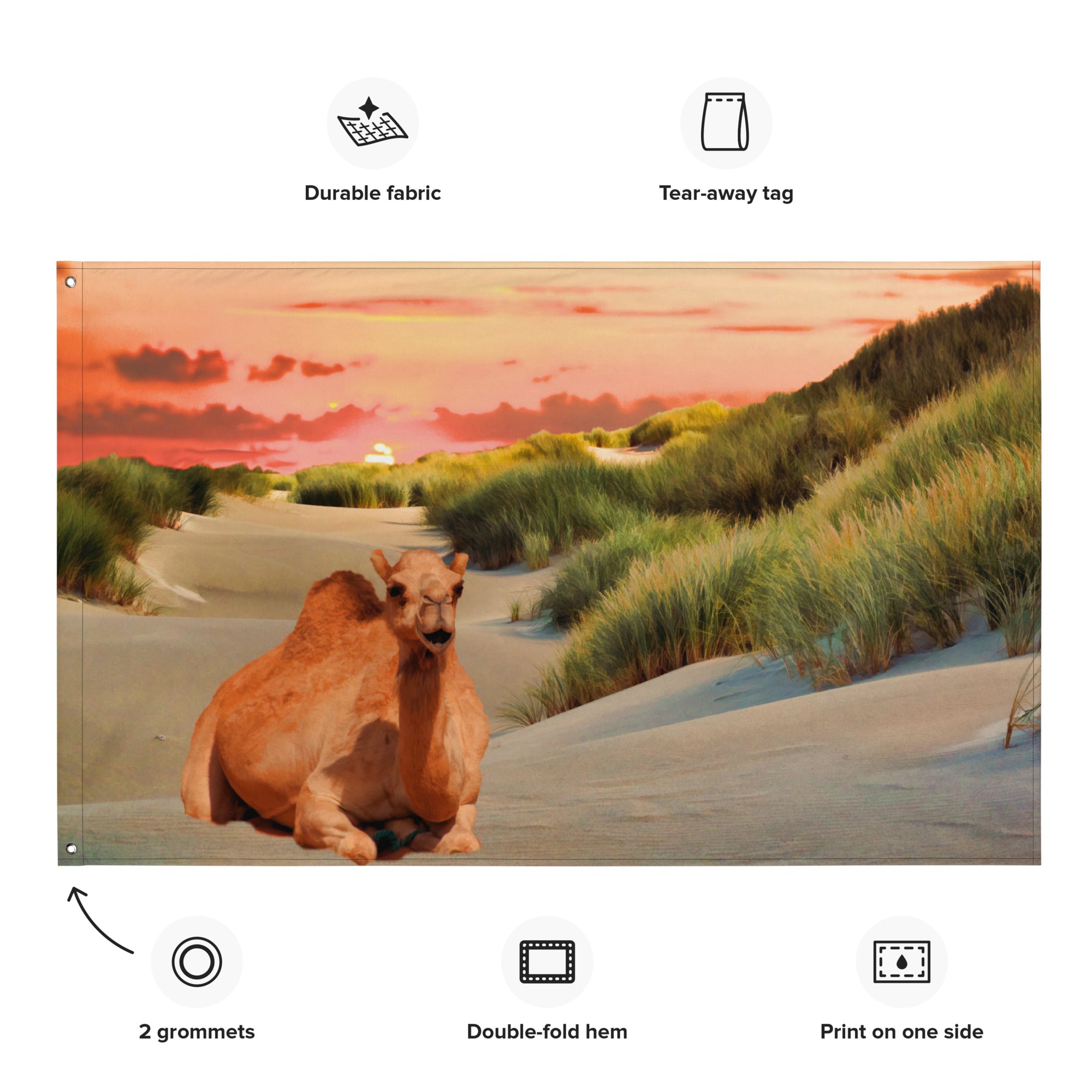 Santorini Wall Art Painting Flag Tapestry-1