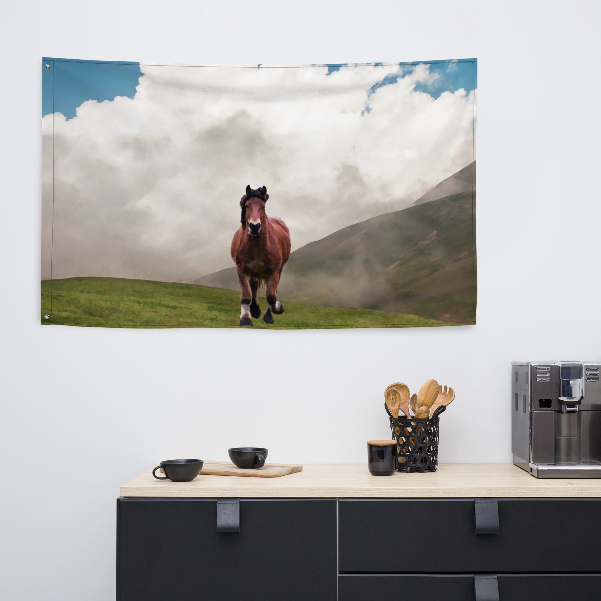 Horse Painting Flag Tapestry-4