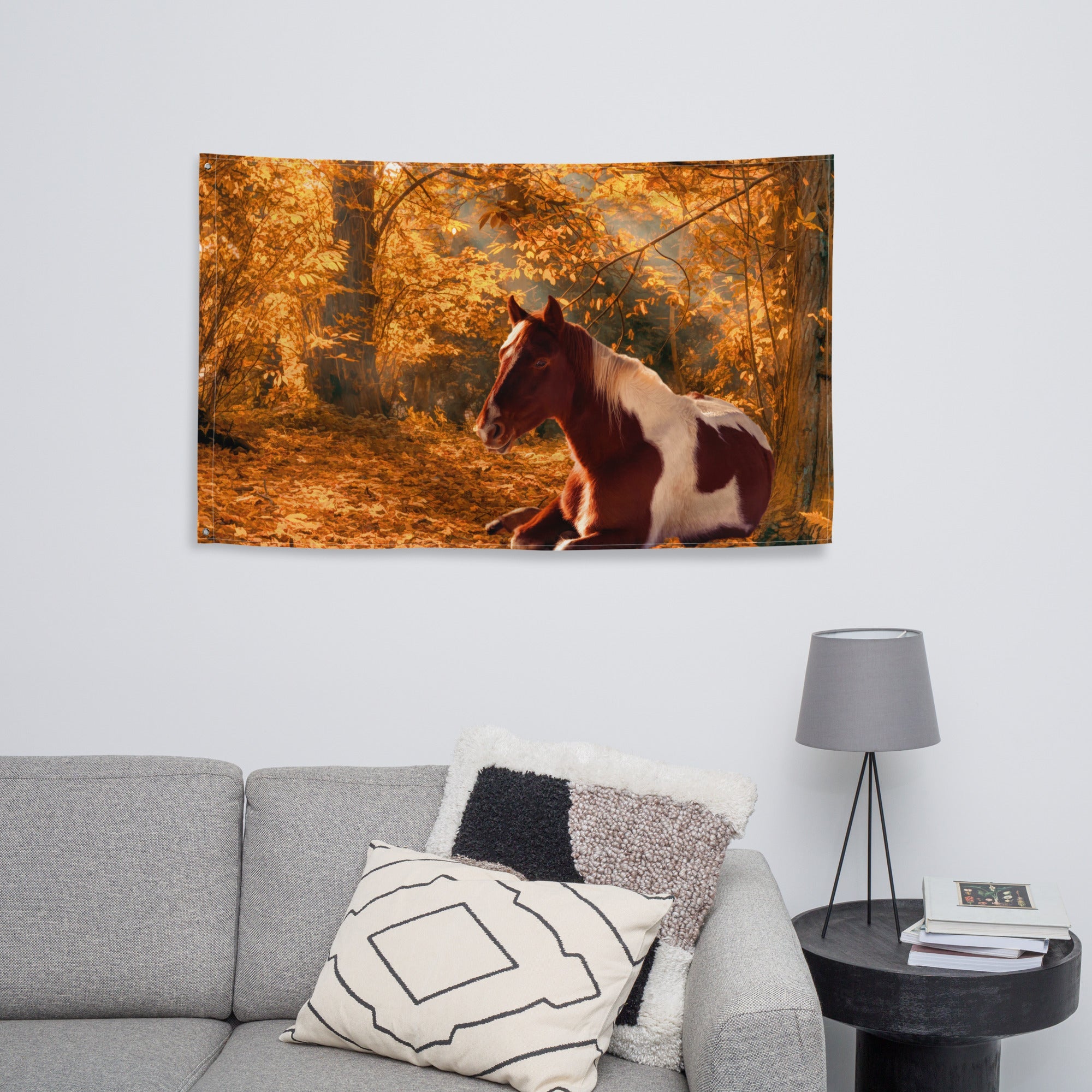 Horse Wall Art Painting  Flag Tapestry-3