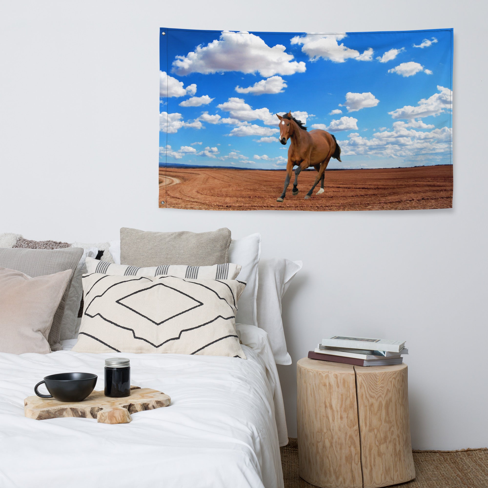 Walking Horse Painitng Flag Tapestry-4