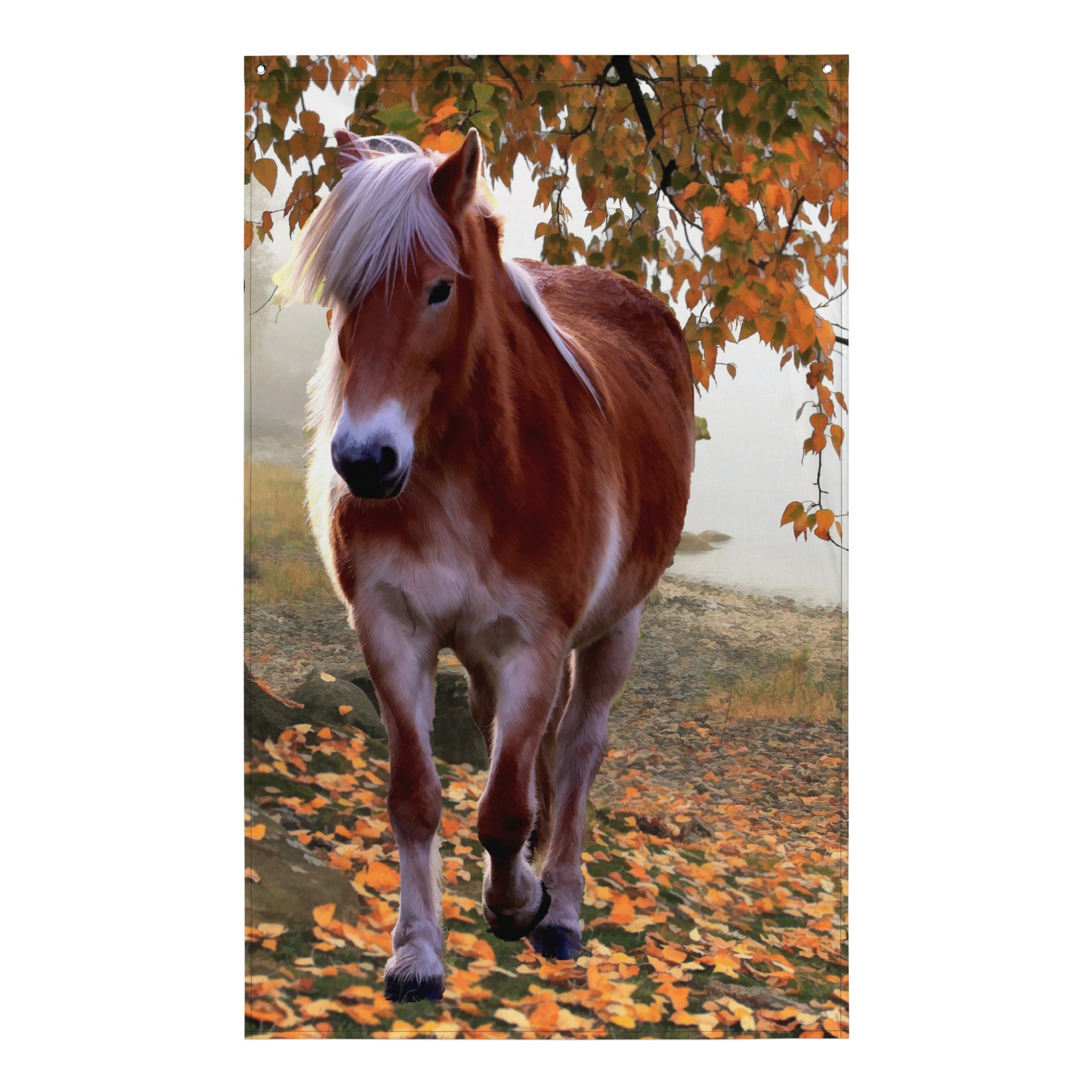 Spring Horse Painting Flag Tapestry-0